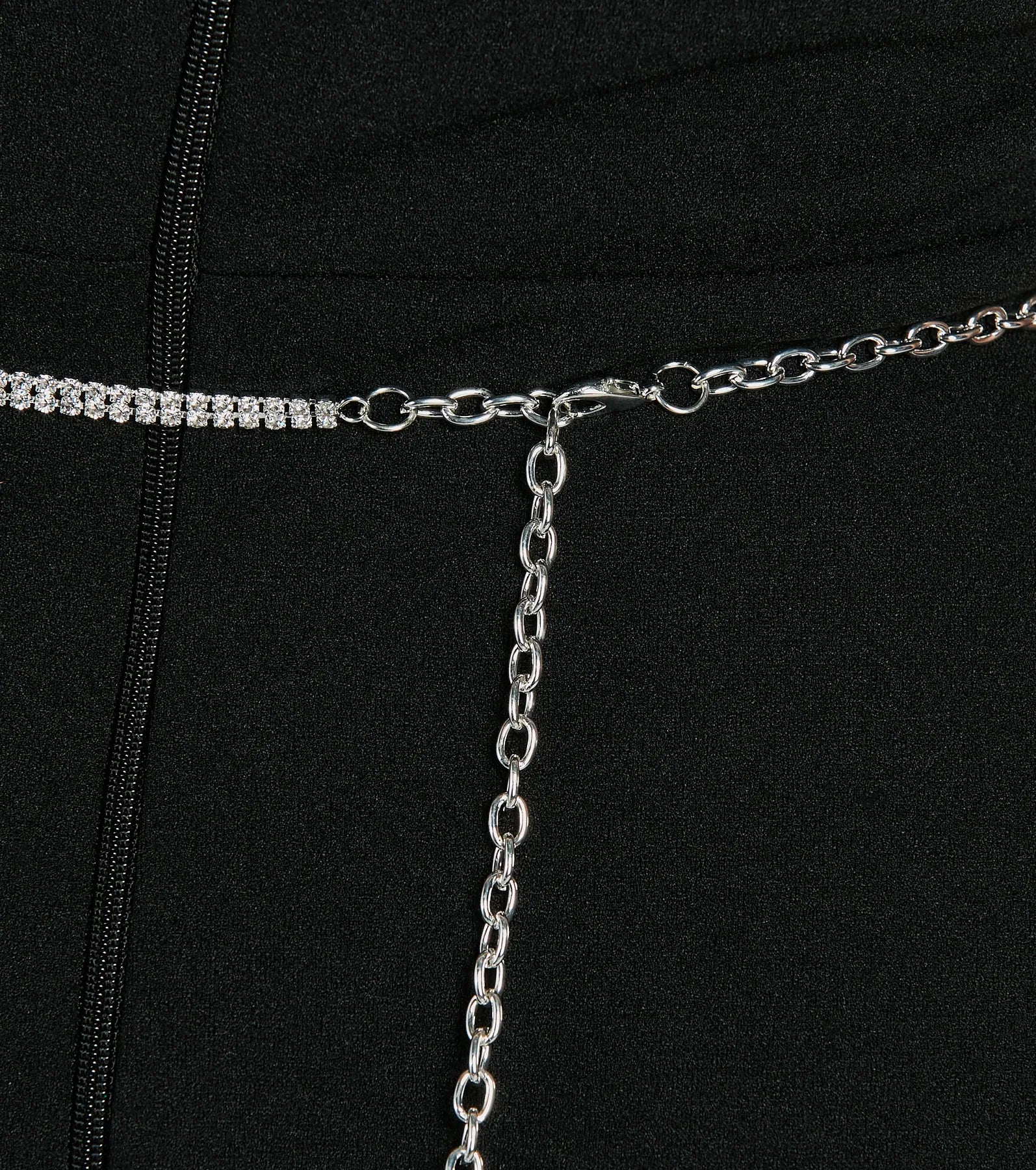 Chic Glamour Rhinestone Teardrop Chain Belt