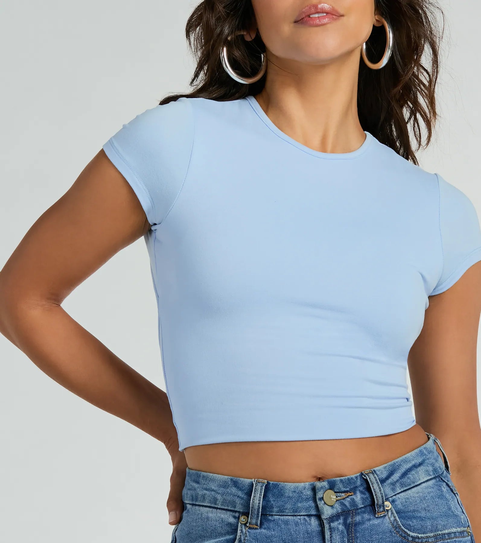 Back At It Short Sleeve Twist Crop Top