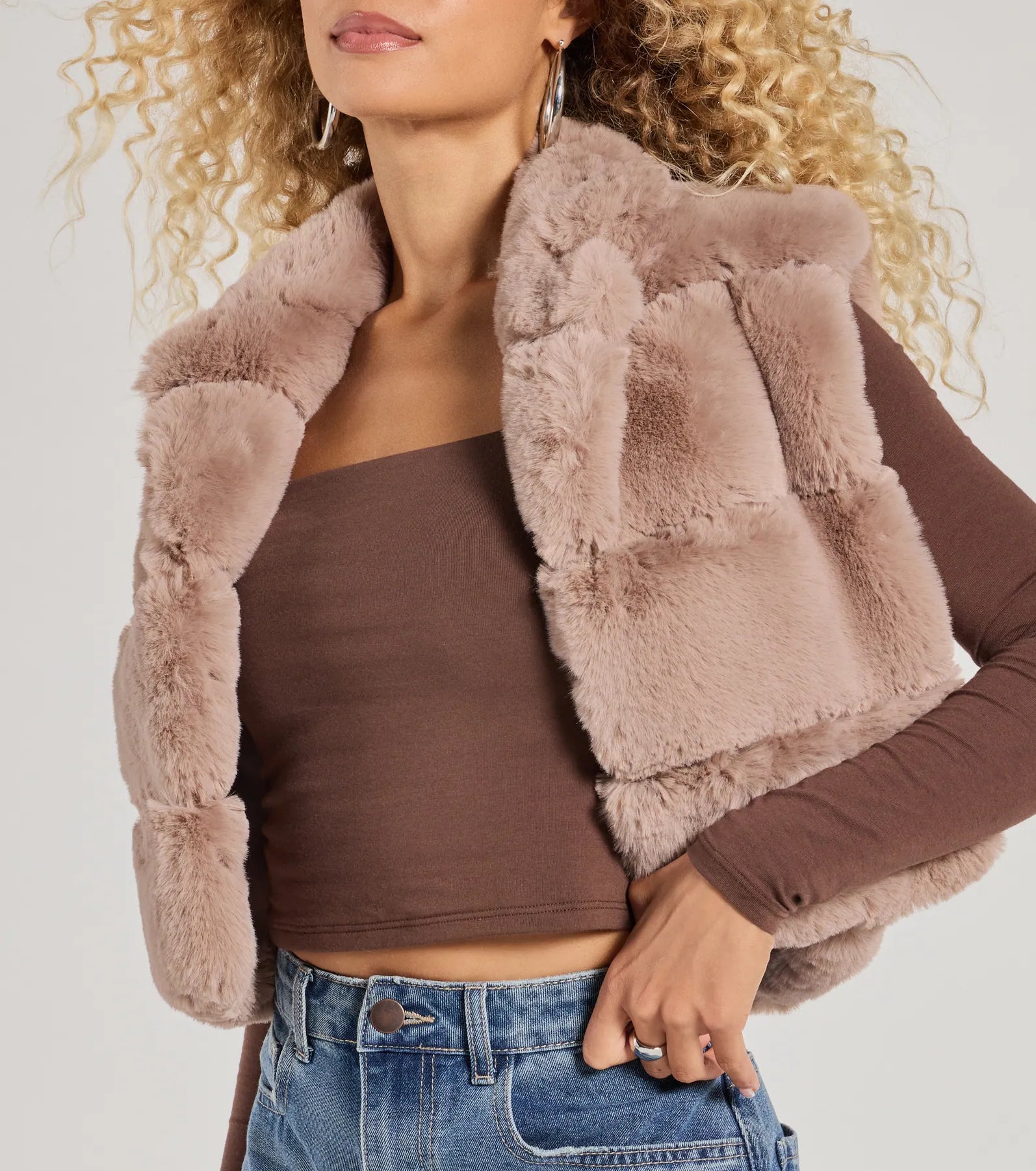 Perfectly Luxe Faux Fur Cropped Vest