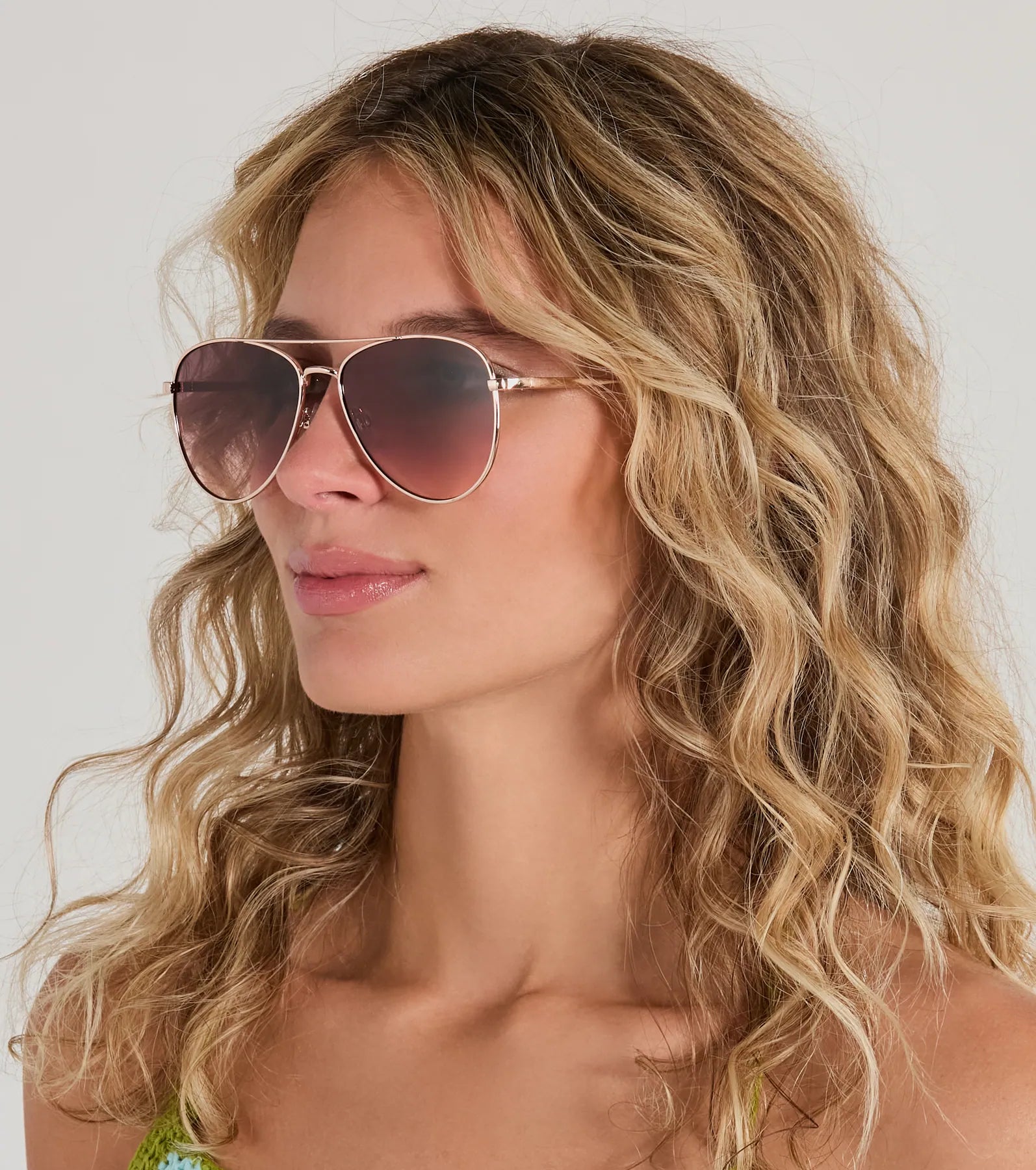 Got The Look Sleek Aviator Sunglasses