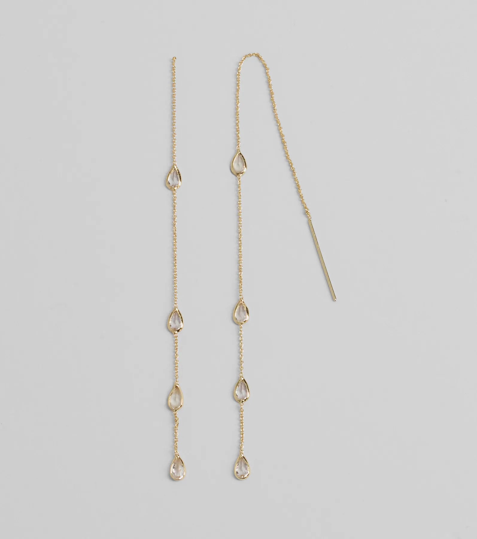 Chic Addition Dainty Stone Threader Earrings