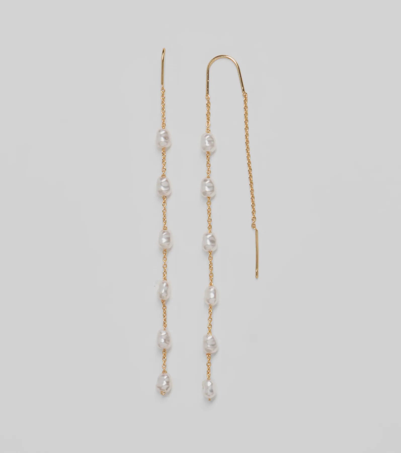 Dainty Chic Pearl Chain Threader Earrings