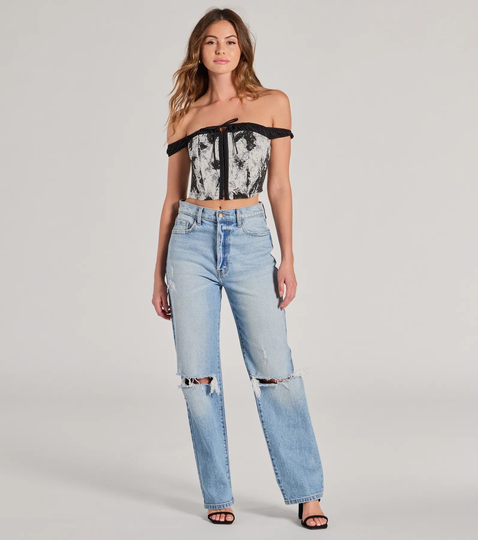 Daring Confidence Off-The-Shoulder Corset Top