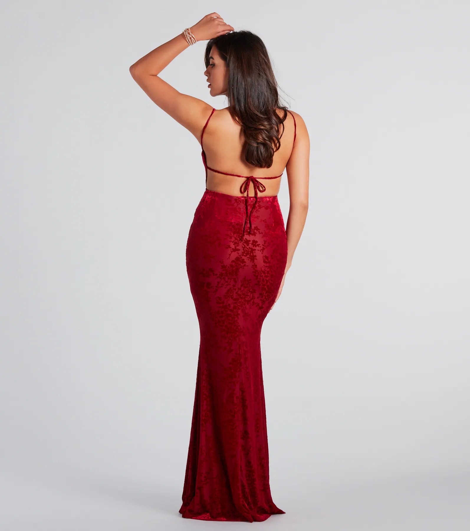 Daniela Velvet Open Back Mermaid Dress