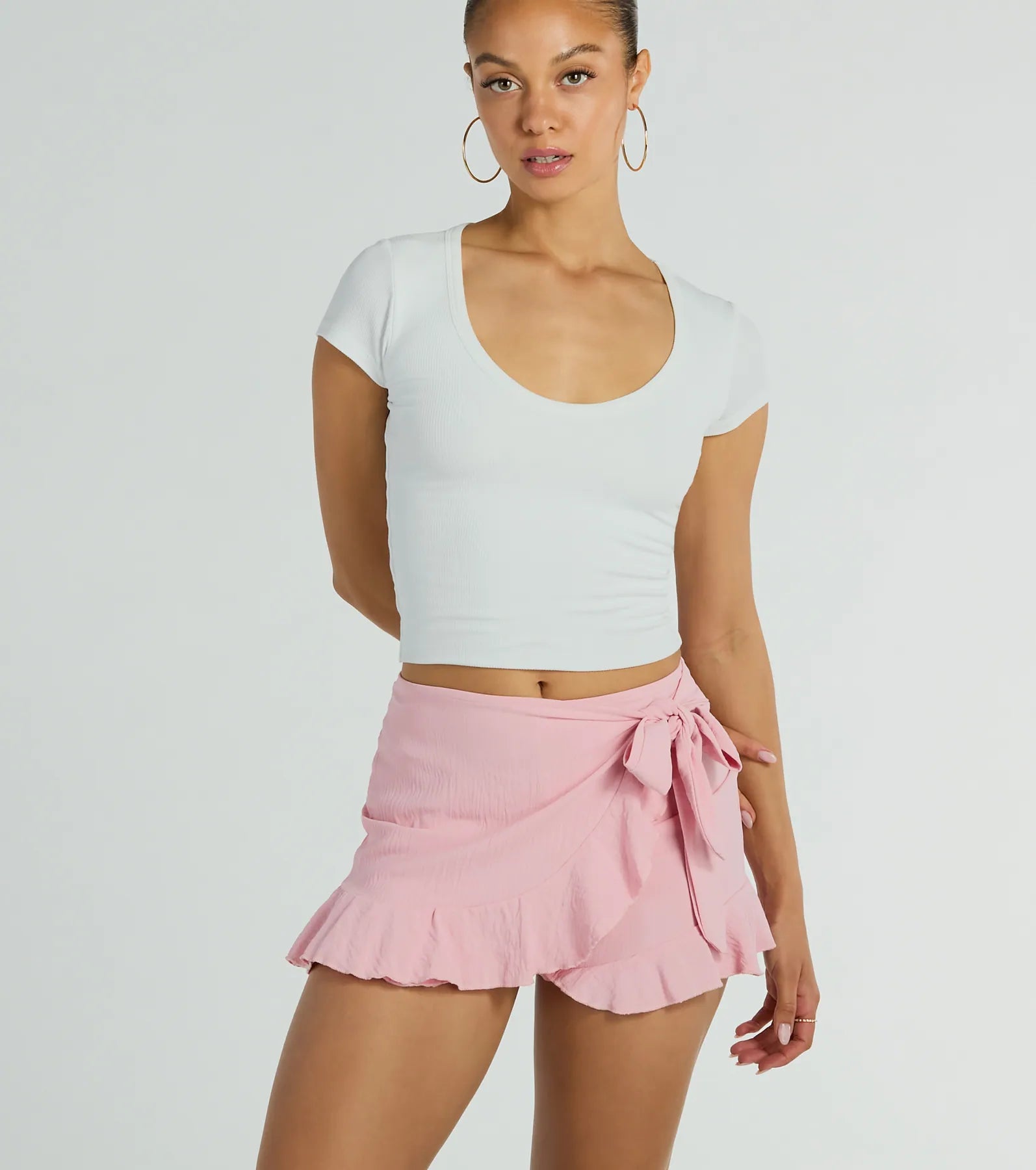 Days For Play High-Rise Ruffle Mini Skort