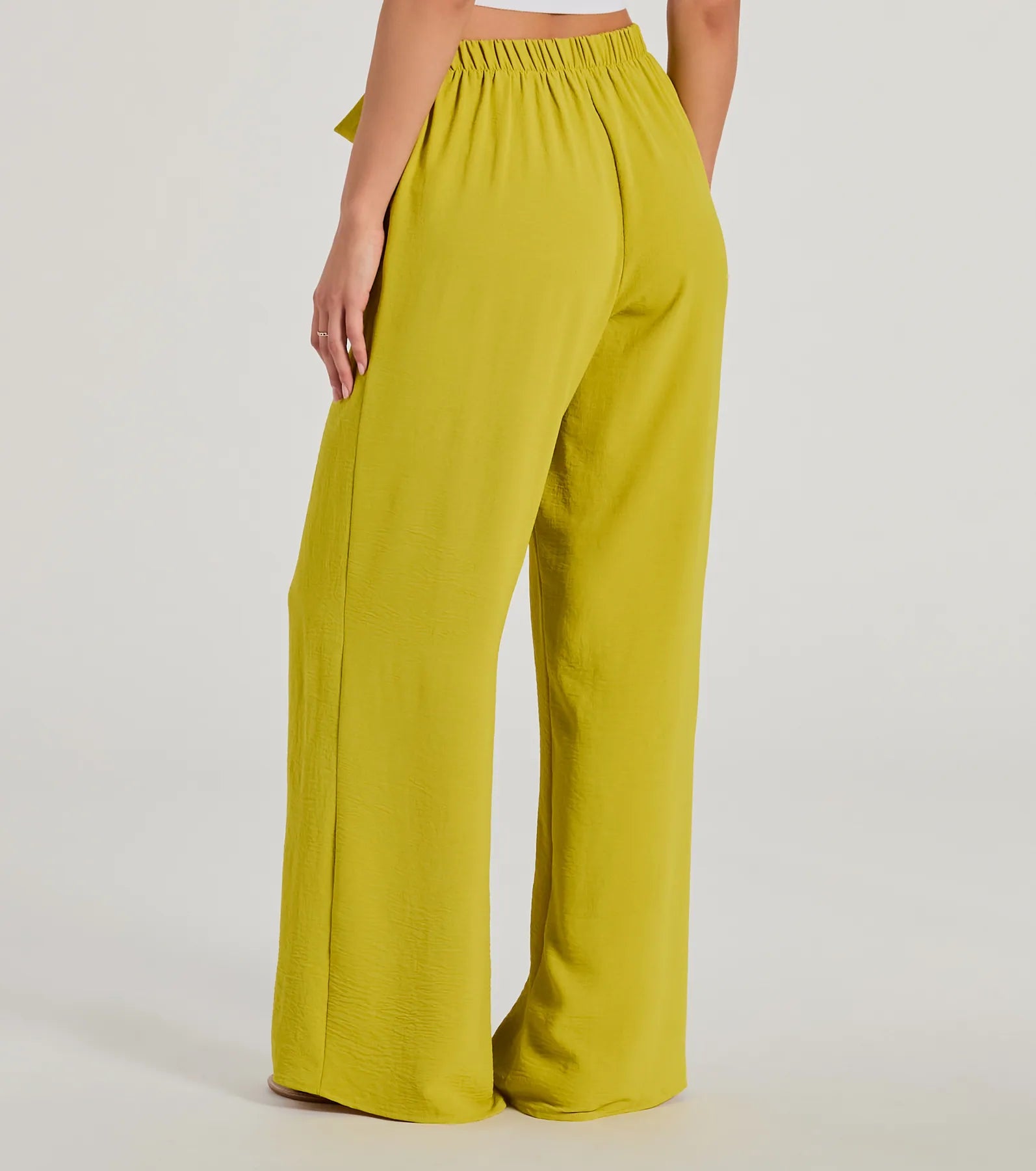 Coastal Style Woven Tie-Waist Wide-Leg Pants