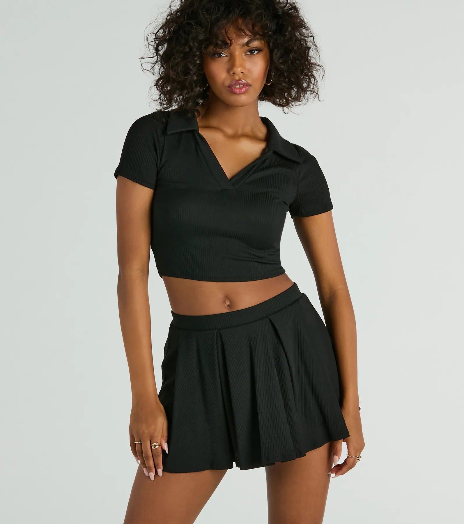 Game Set High Rise Pleated Mini Skort