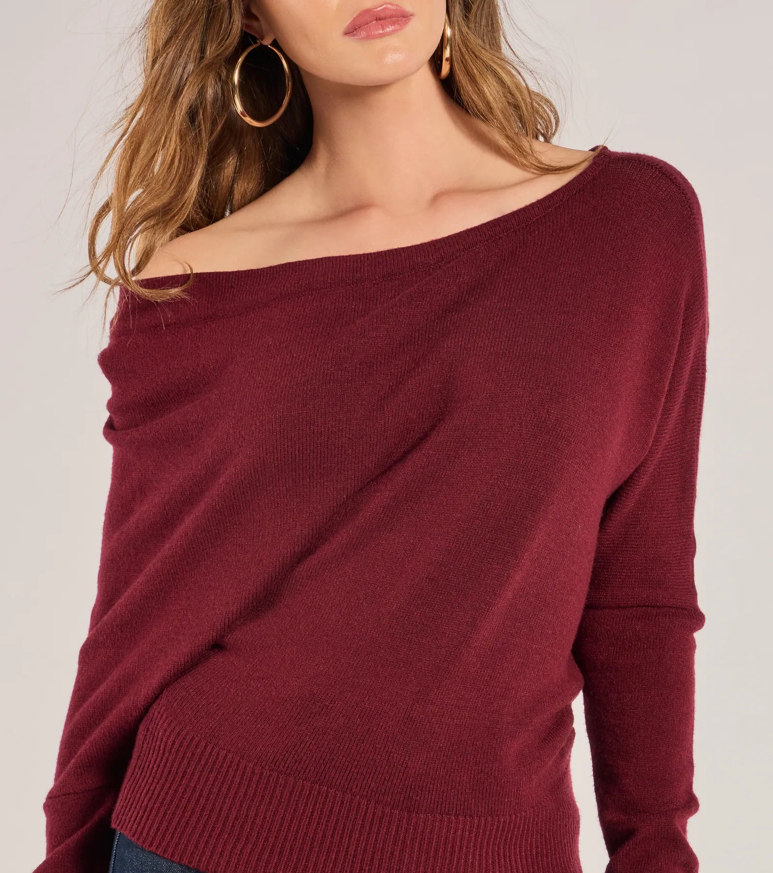 Cute And Cozy Off-Shoulder Knit Sweater