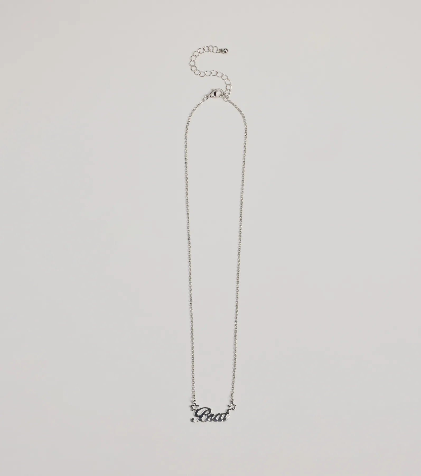 Brat Script Dainty Chain Necklace