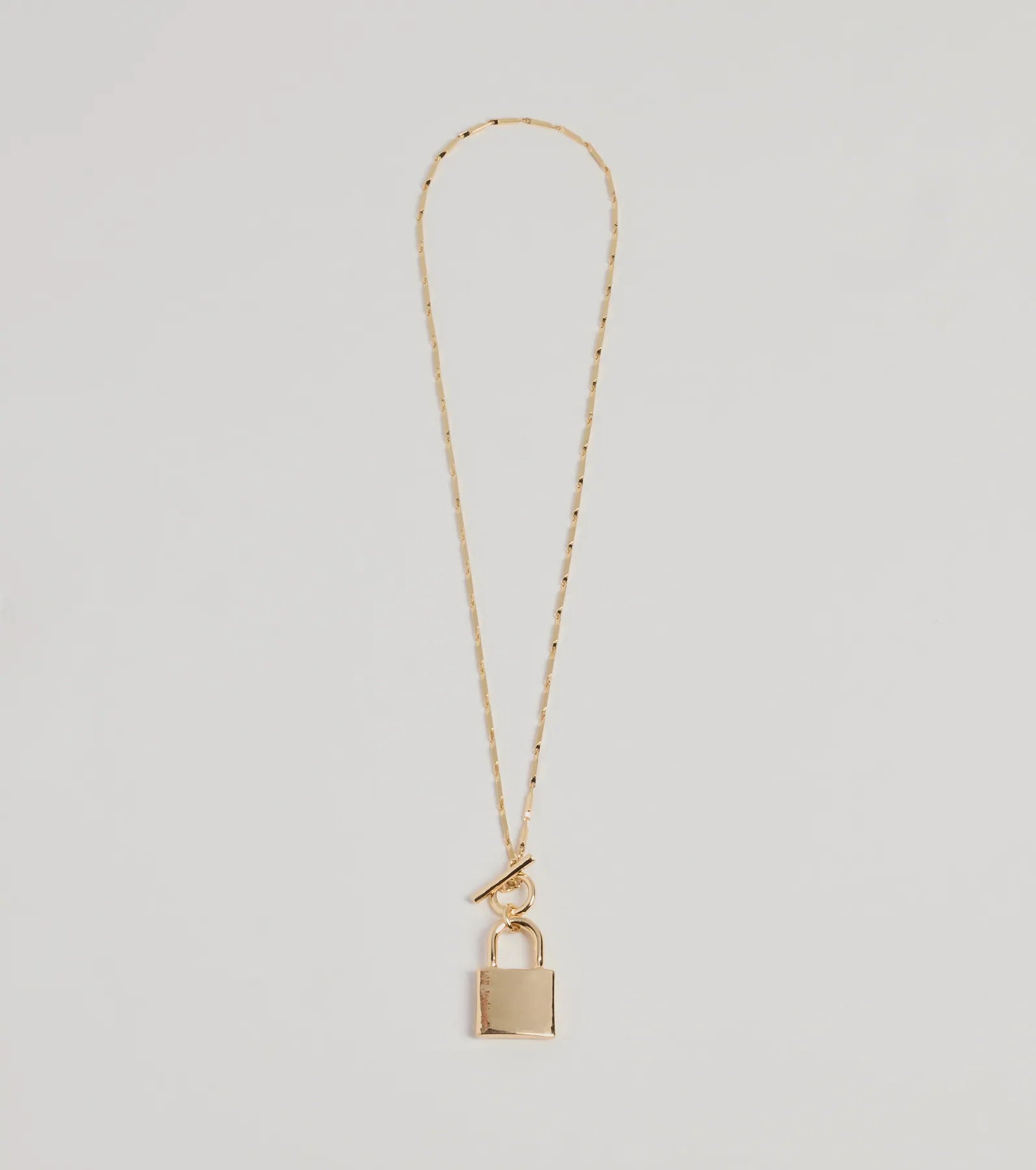 Glam Secret Lock Pendant Charm Necklace