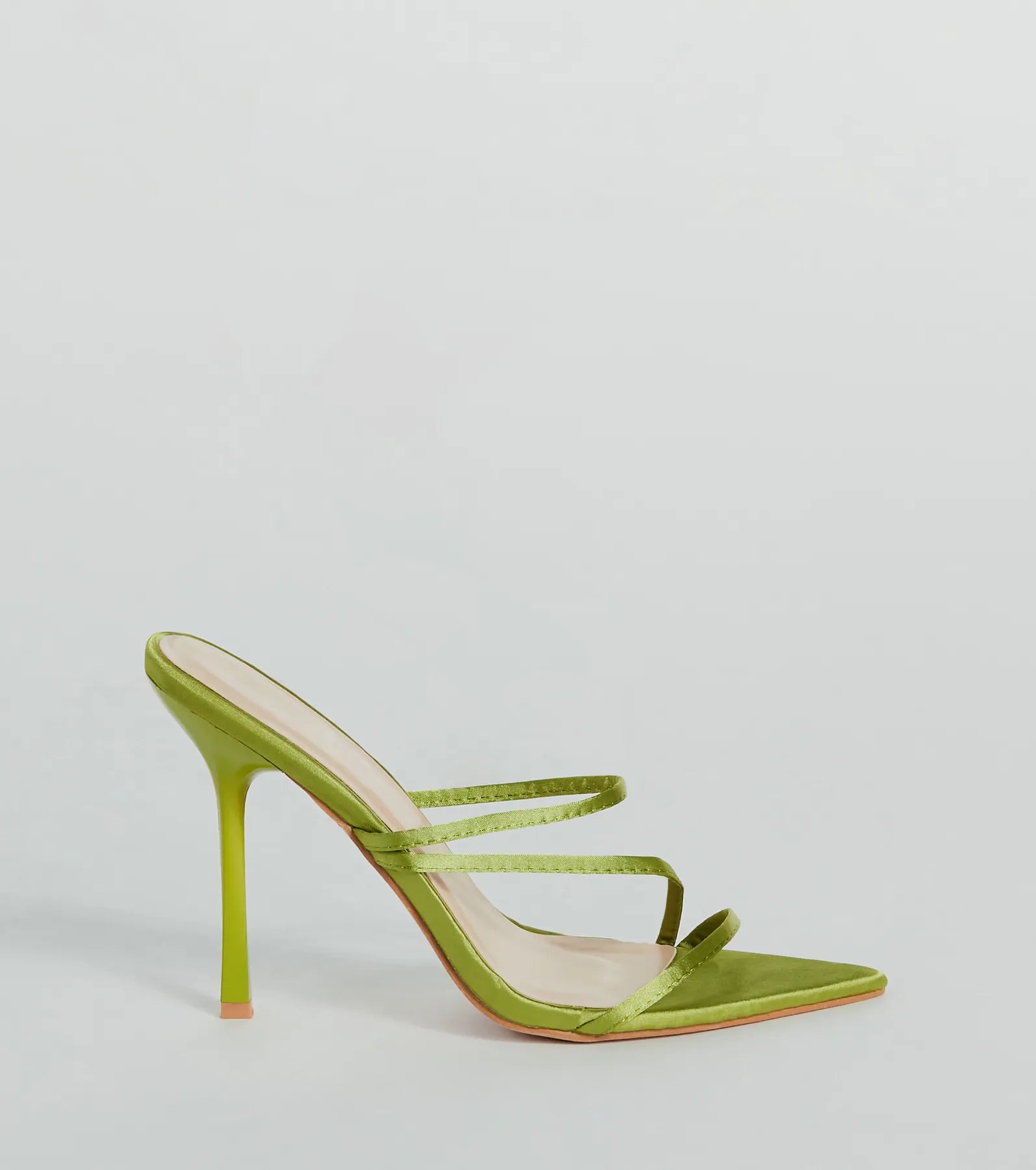 Gossip Mill Strappy Satin Stiletto Heels