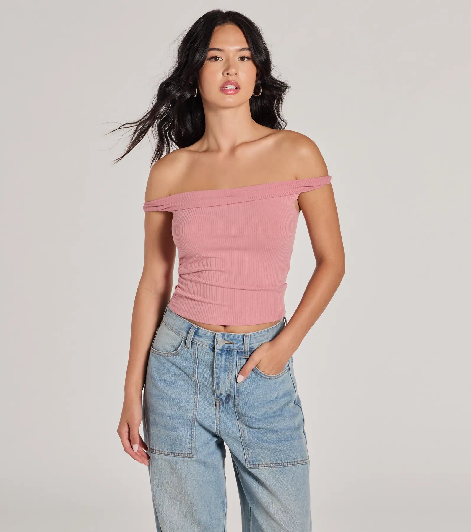 Nothing Sweeter Off-The-Shoulder Crop Top