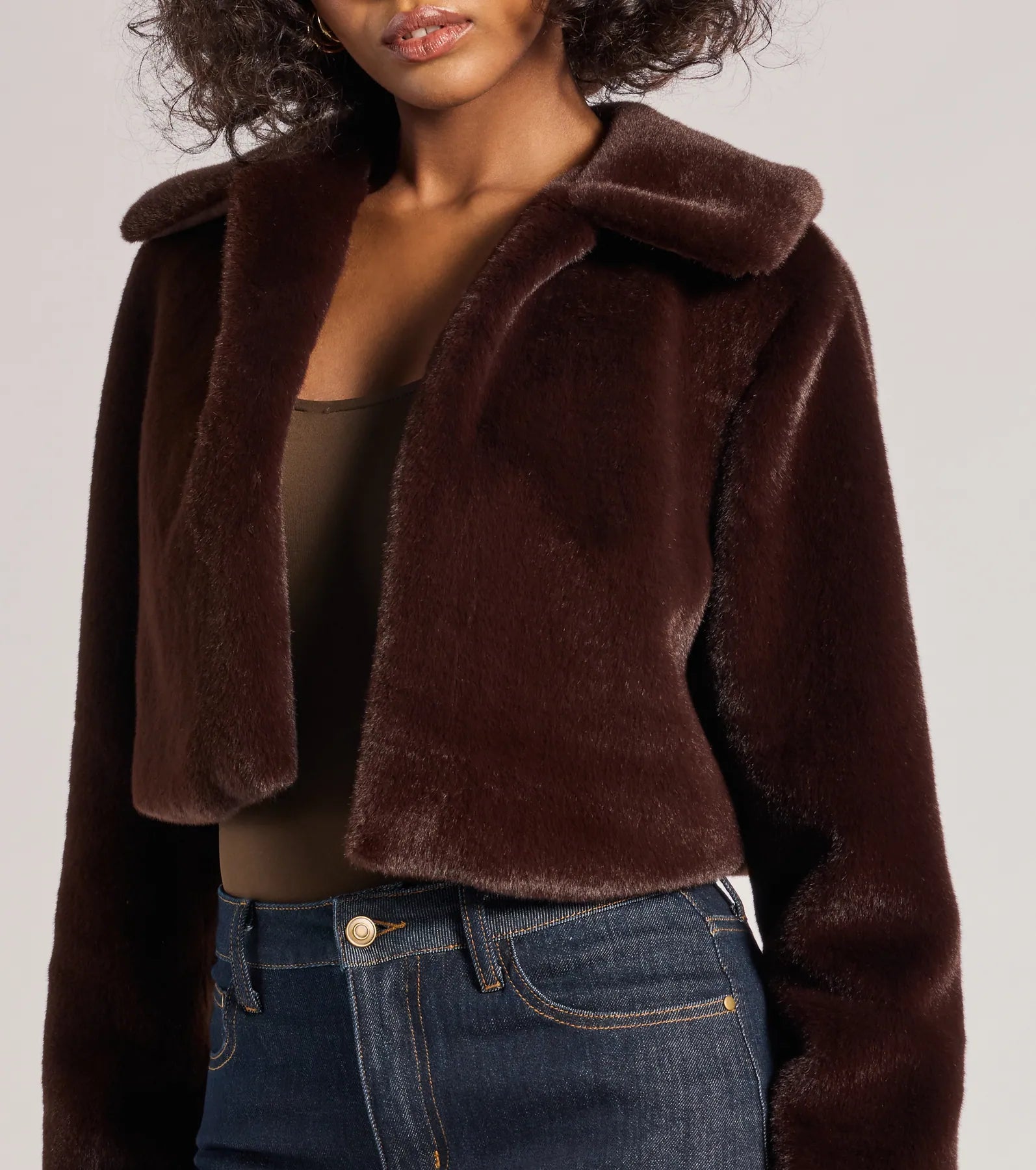 Looking Luxe Faux Fur Cropped Jacket