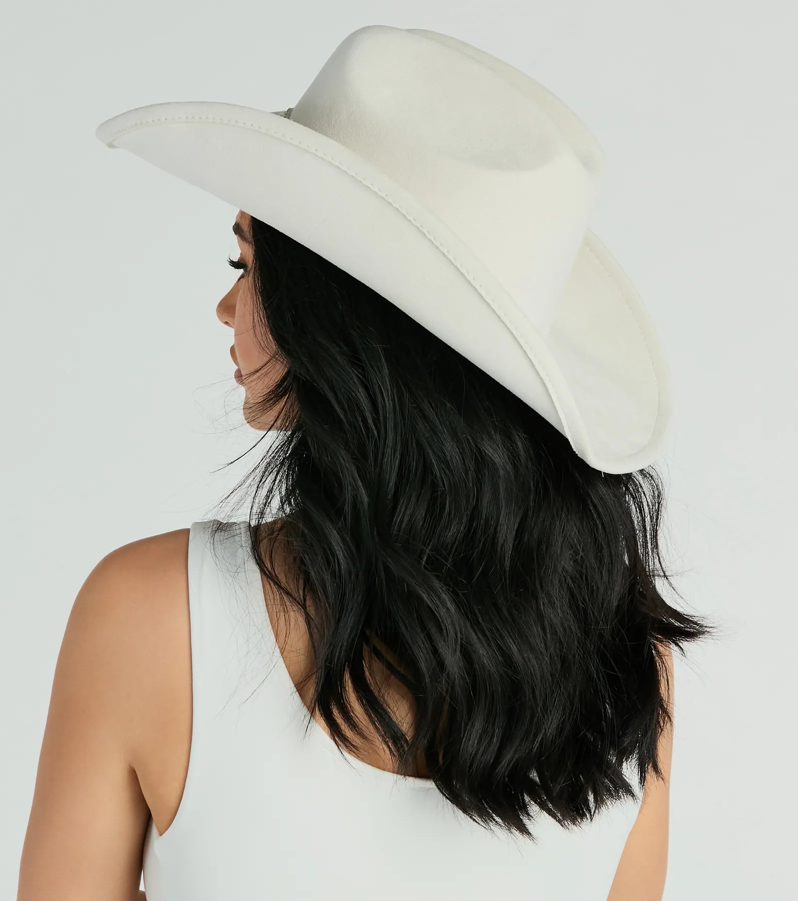 Faux Pearl Bride Cowboy Hat