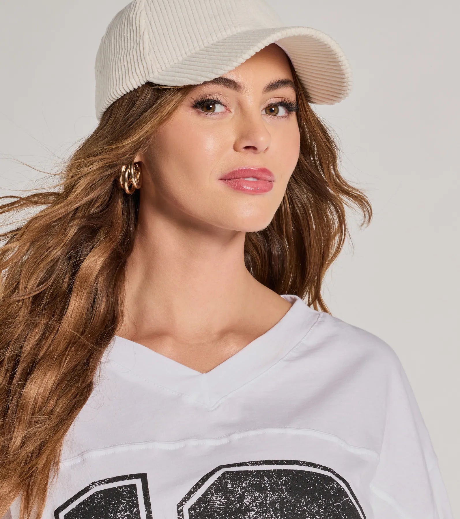 Sporty Luxe Corduroy Baseball Cap