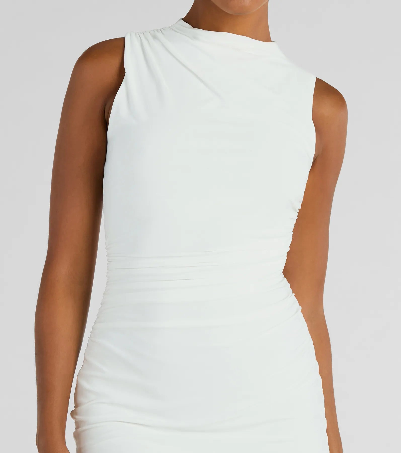 Ahead Of The Curve Crew Neck Bodycon Mini Dress