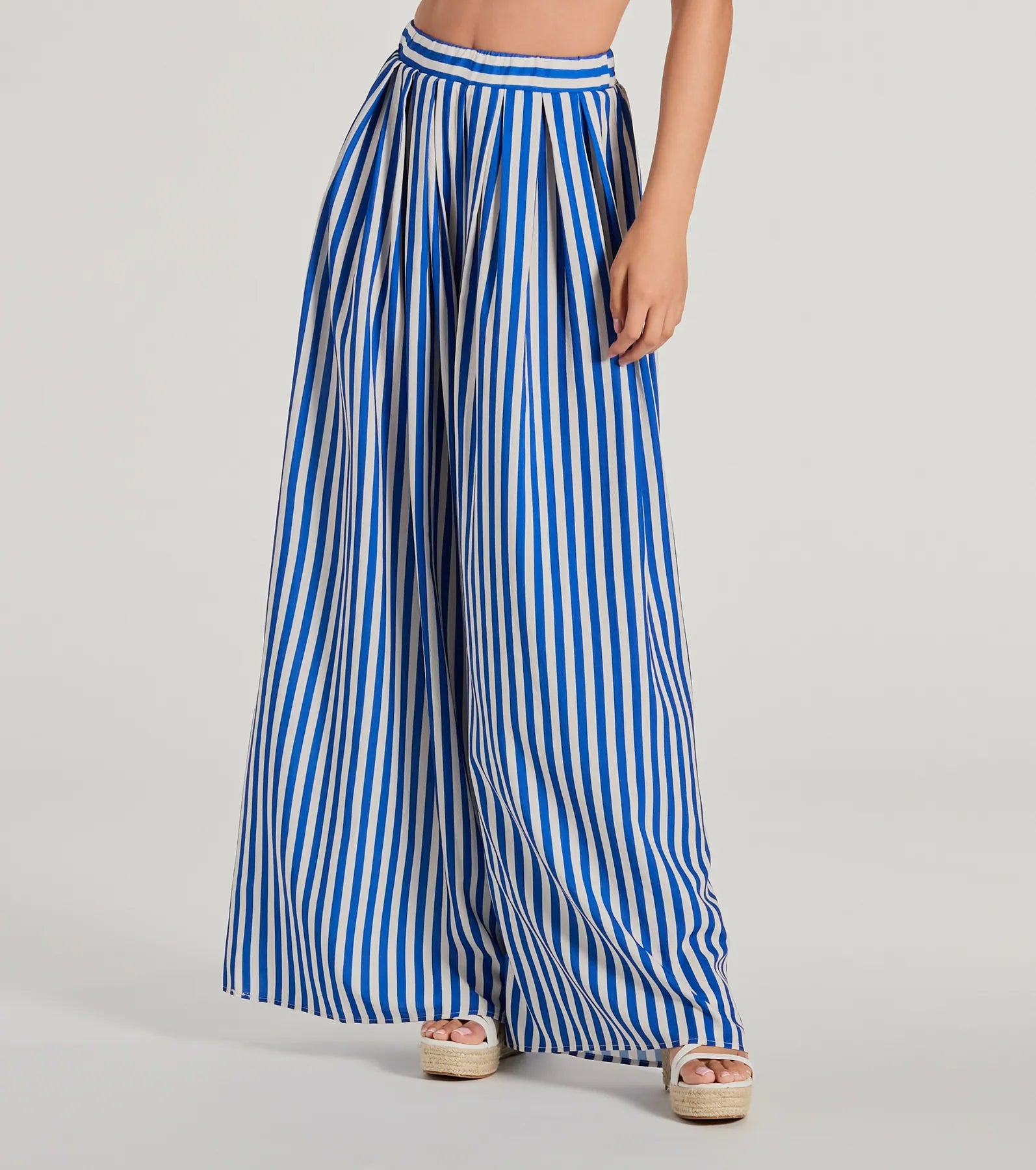 Festive Fun High-Rise Striped Palazzo Pants