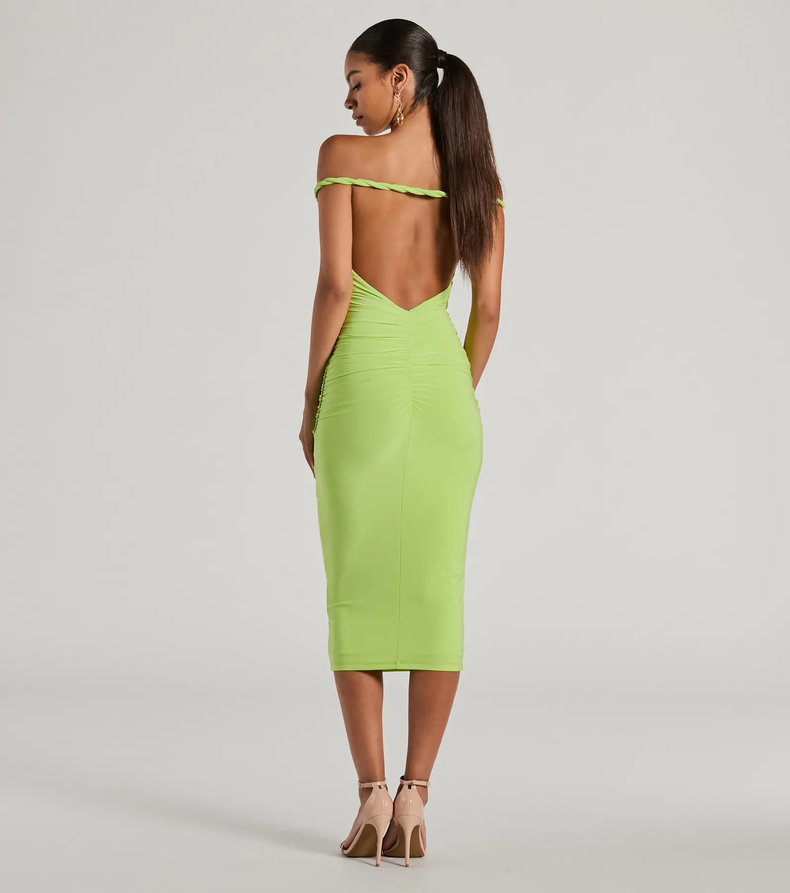 Tricks Of The Trade Convertible Bodycon Midi Dress