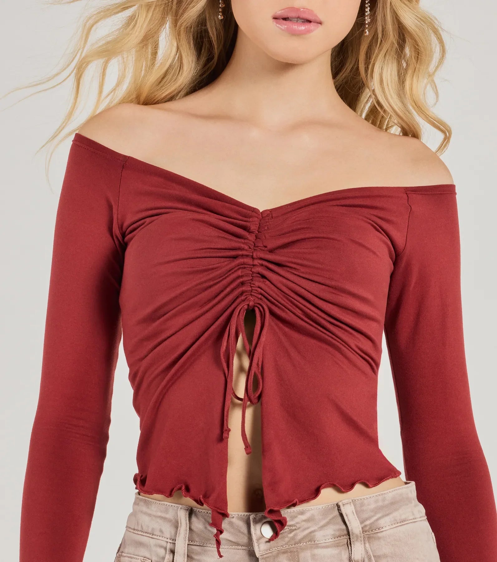 Adorable Flirt Off-The-Shoulder Knit Top