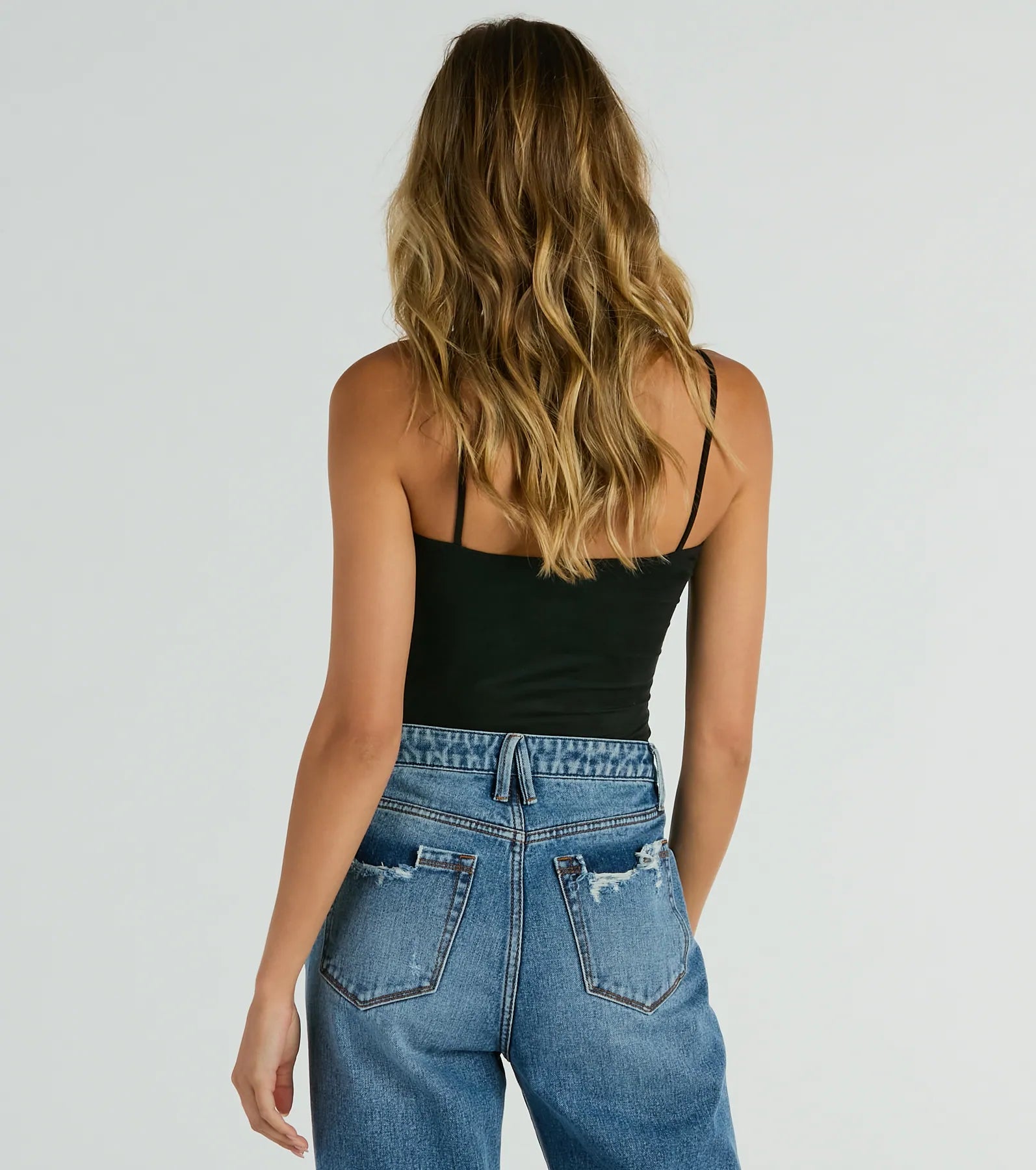 Lace Me Up Sleeveless Faux Suede Bodysuit