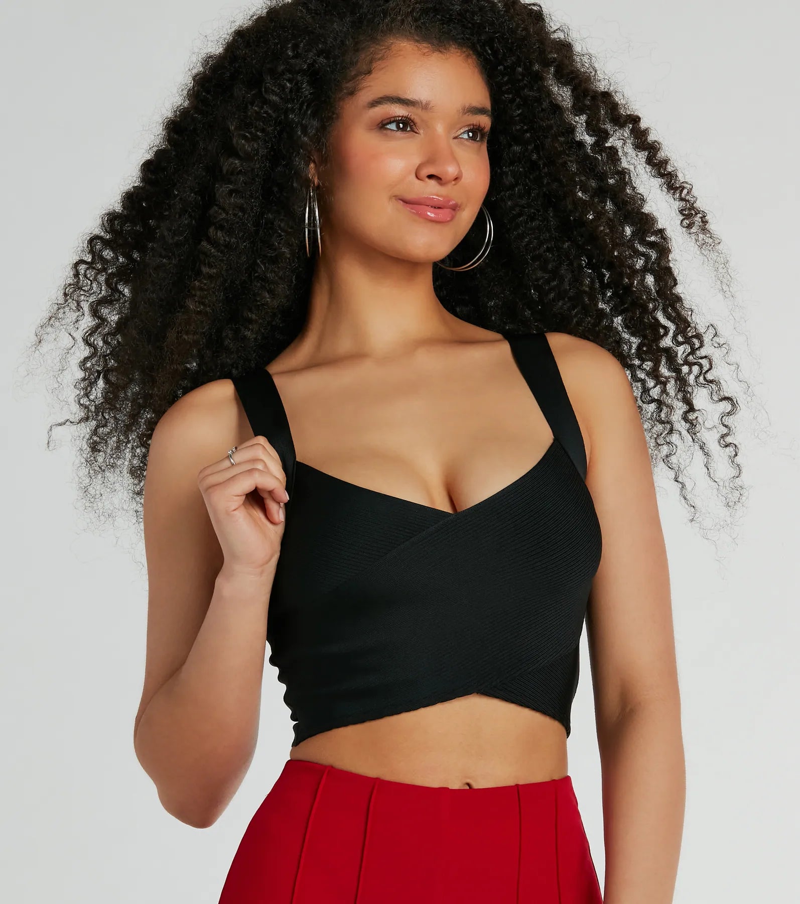 Hot List Sleeveless Bandage Crop Top