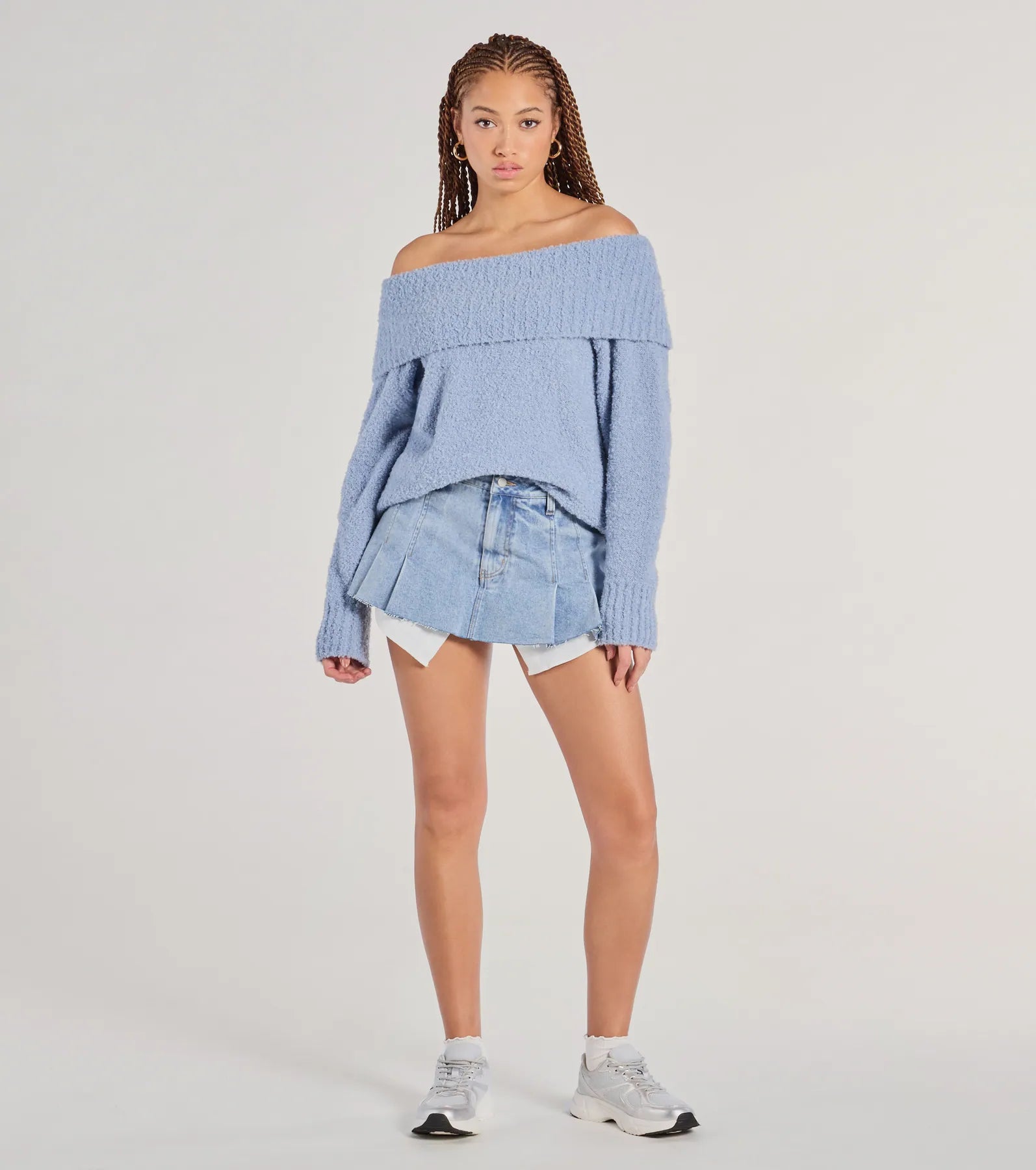 Chilly Days Off-The-Shoulder Sweater