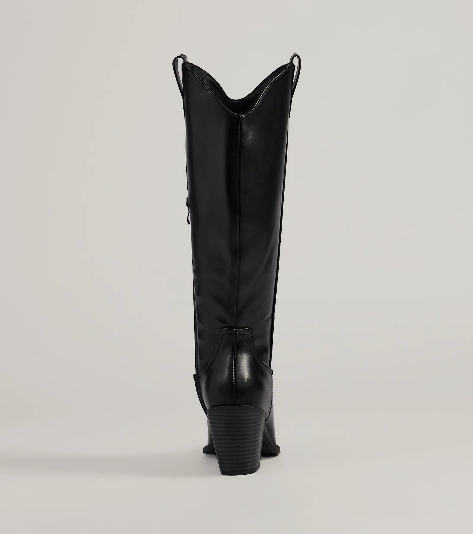 Western Sleek Knee-High Block Heel Boots