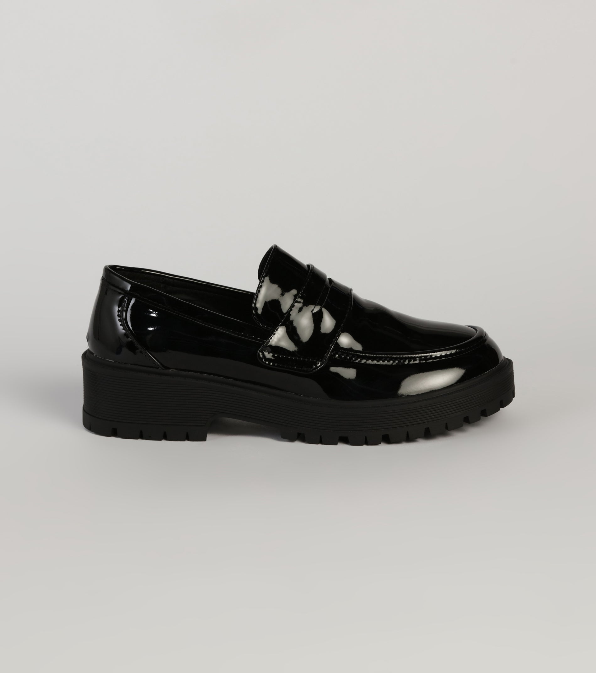 Breaking Routine Patent Leather Lug Loafers