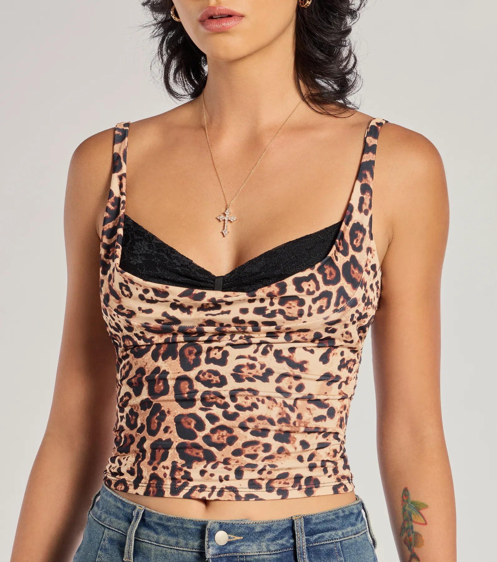 Chic Instinct Leopard Print Sleeveless Top