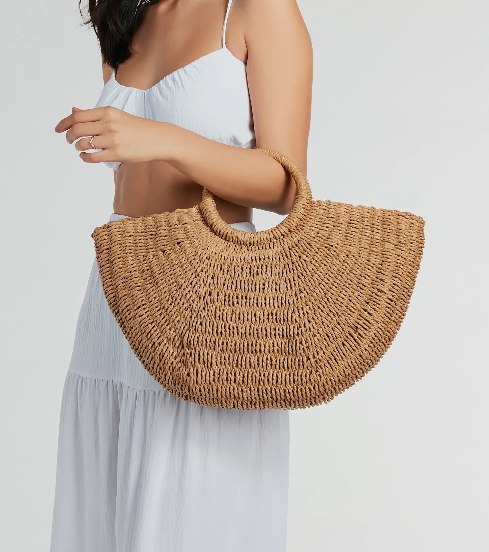 Stylish Destination Straw Tote Bag