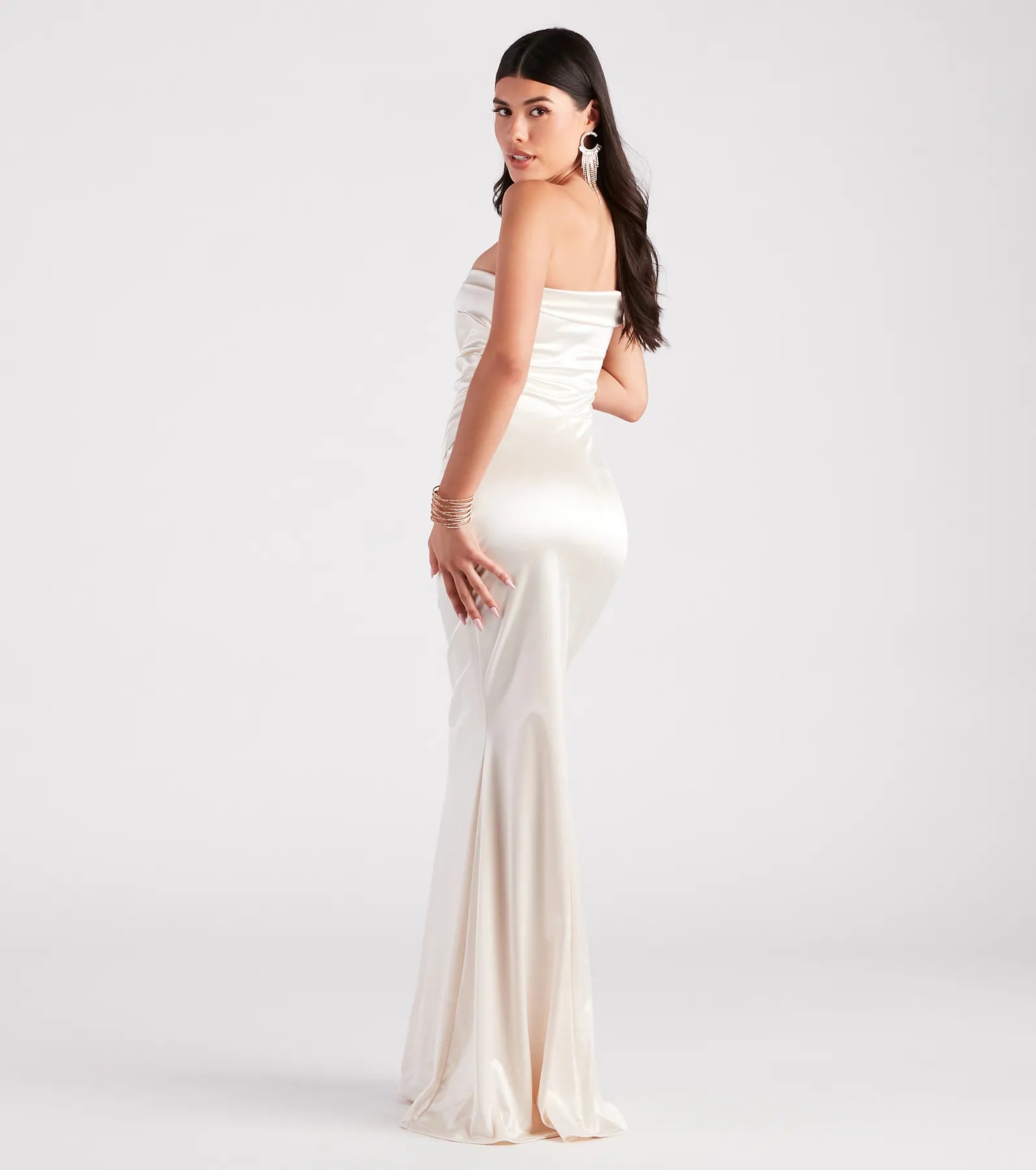 Zoey Formal One-Shoulder Satin Mermaid Dress