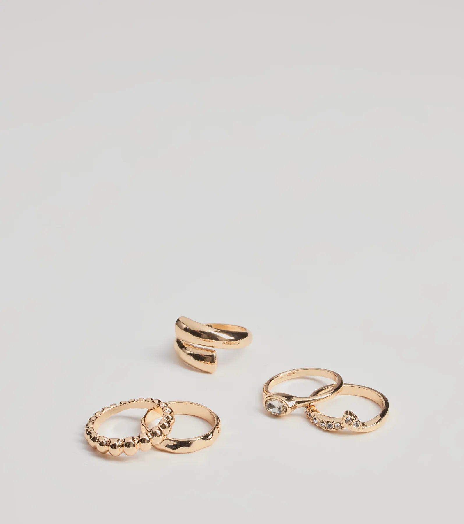 Elevated Chic Five-Pack Ring Set