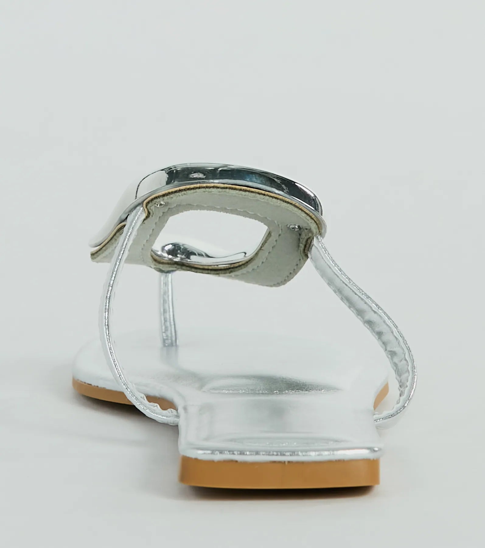 Minimalistic Elegance Square Ring Flat Sandals