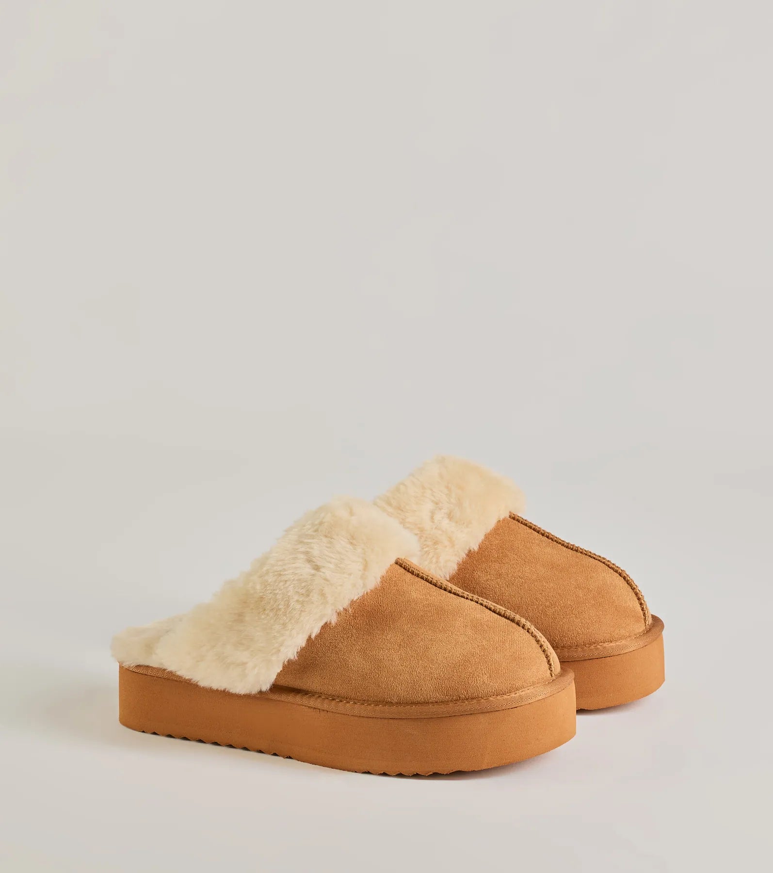 Cozy Luxe Faux Sherpa Lined Platform Shoes