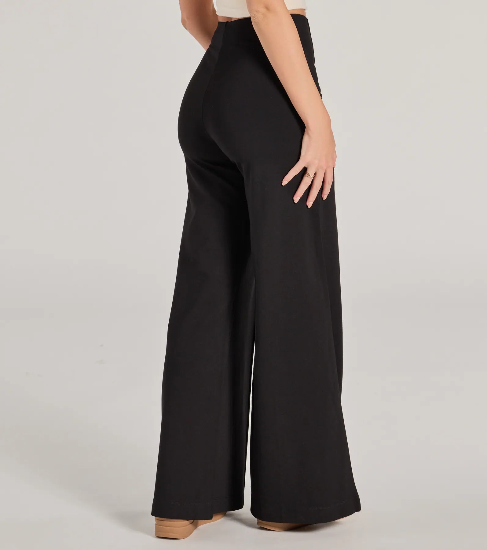 Classic And Chic Wide-Leg Trouser Pants