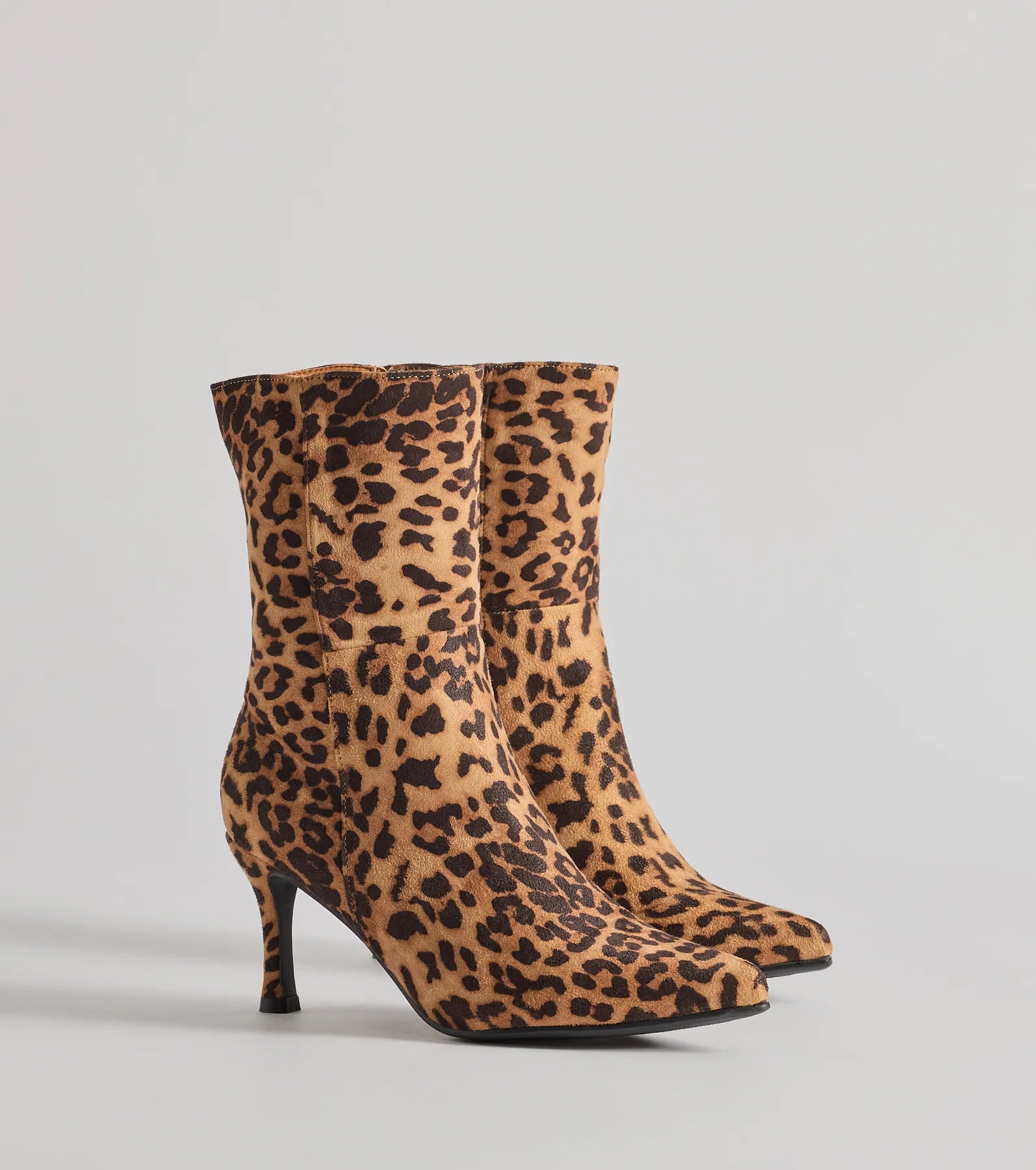 Fierce Strut Leopard Print Stiletto Booties