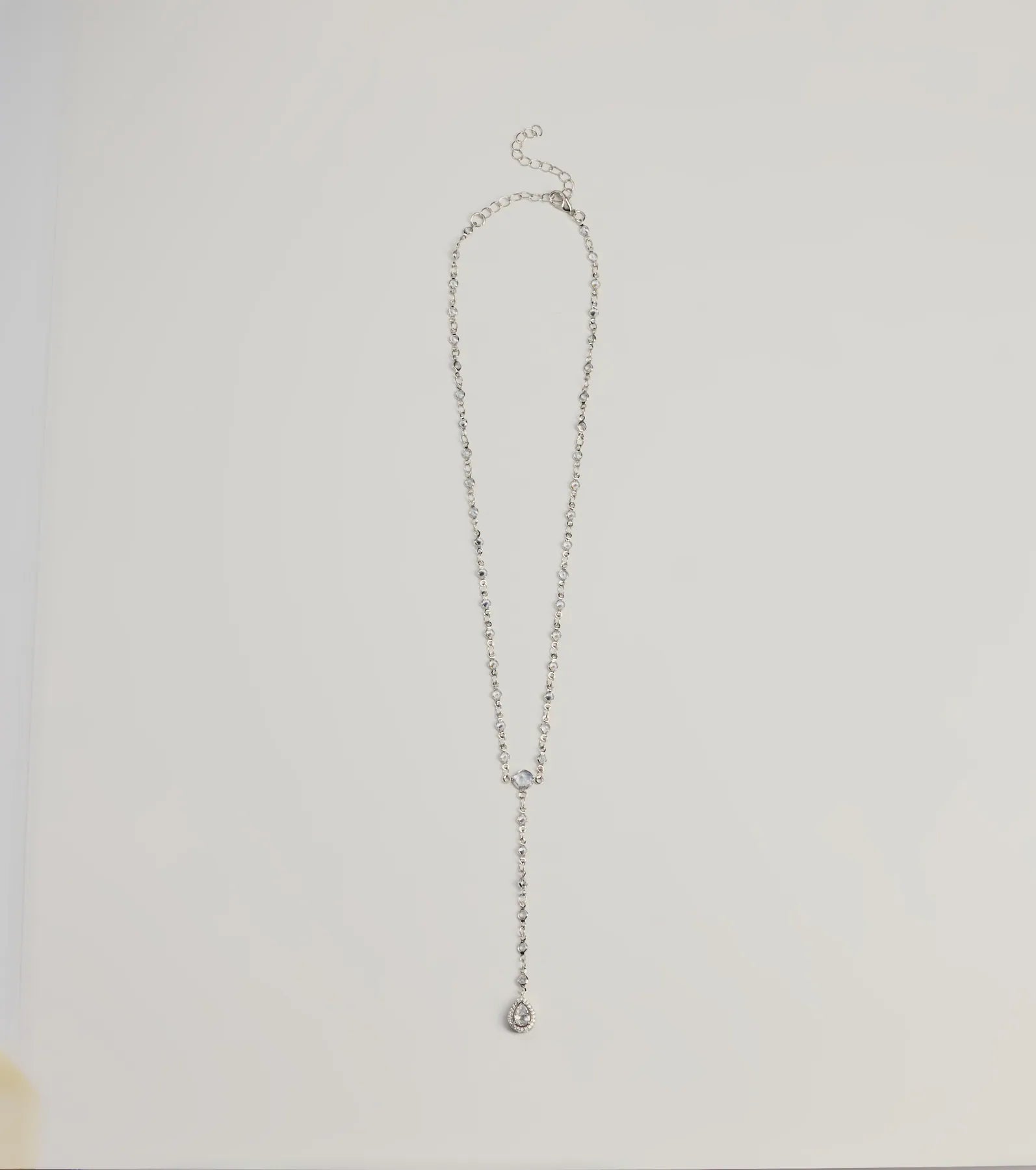 Chic Sparkle Rhinestone Lariat Necklace