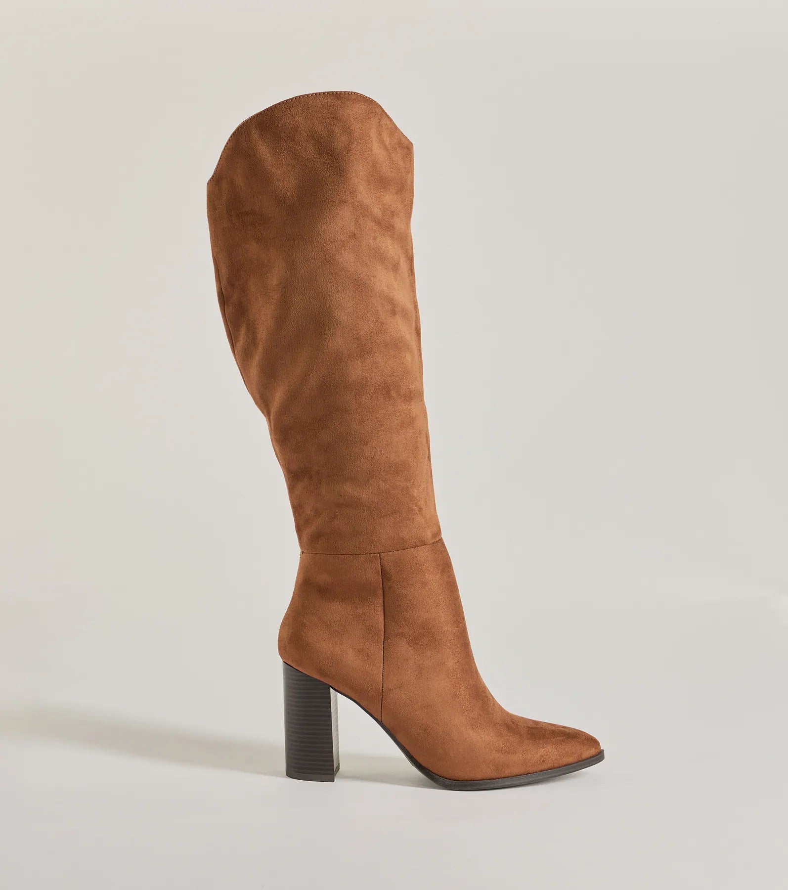 Chic Statement Faux Suede Knee-High Boots