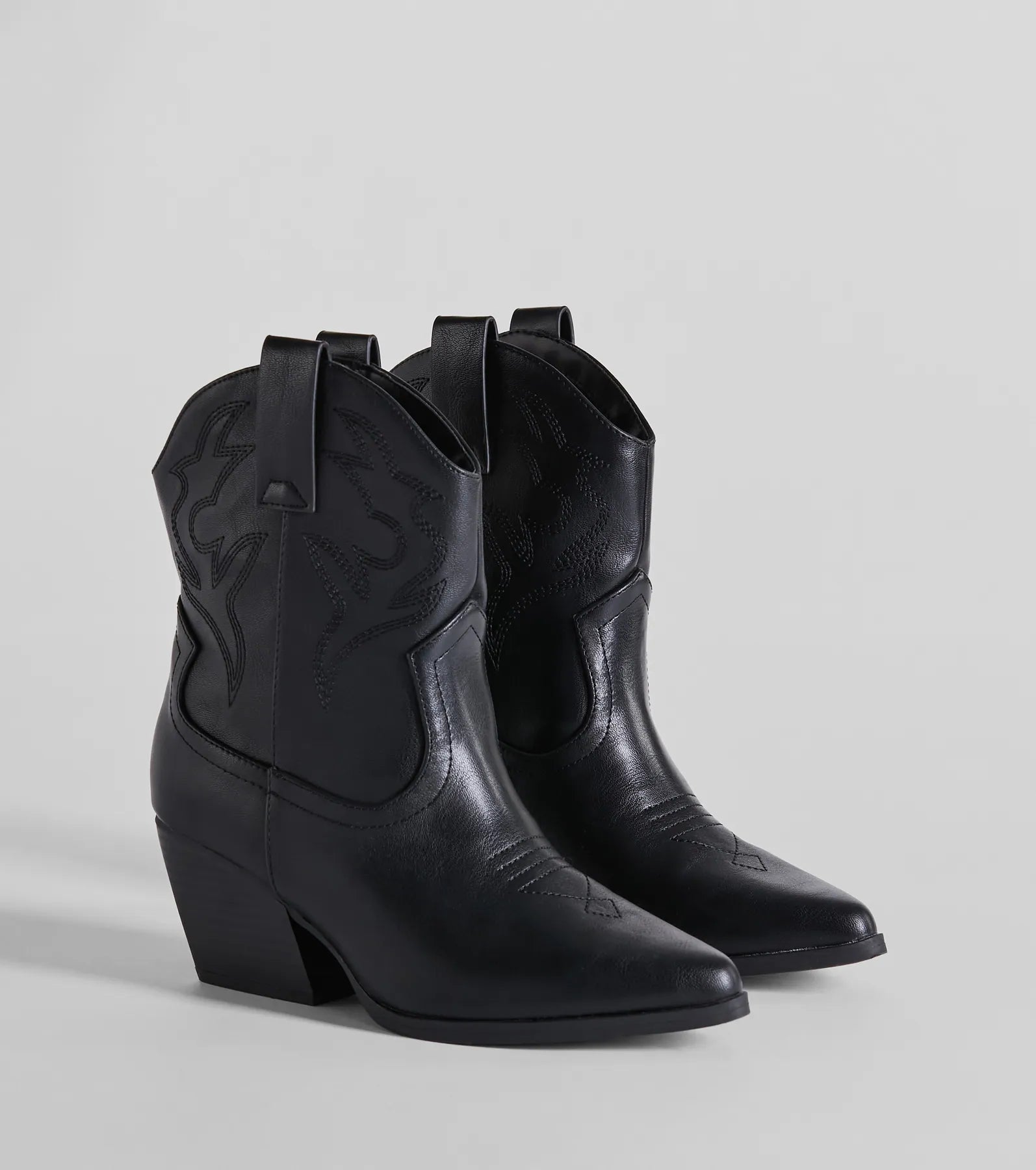 Pay A Visit Western Faux Leather Booties