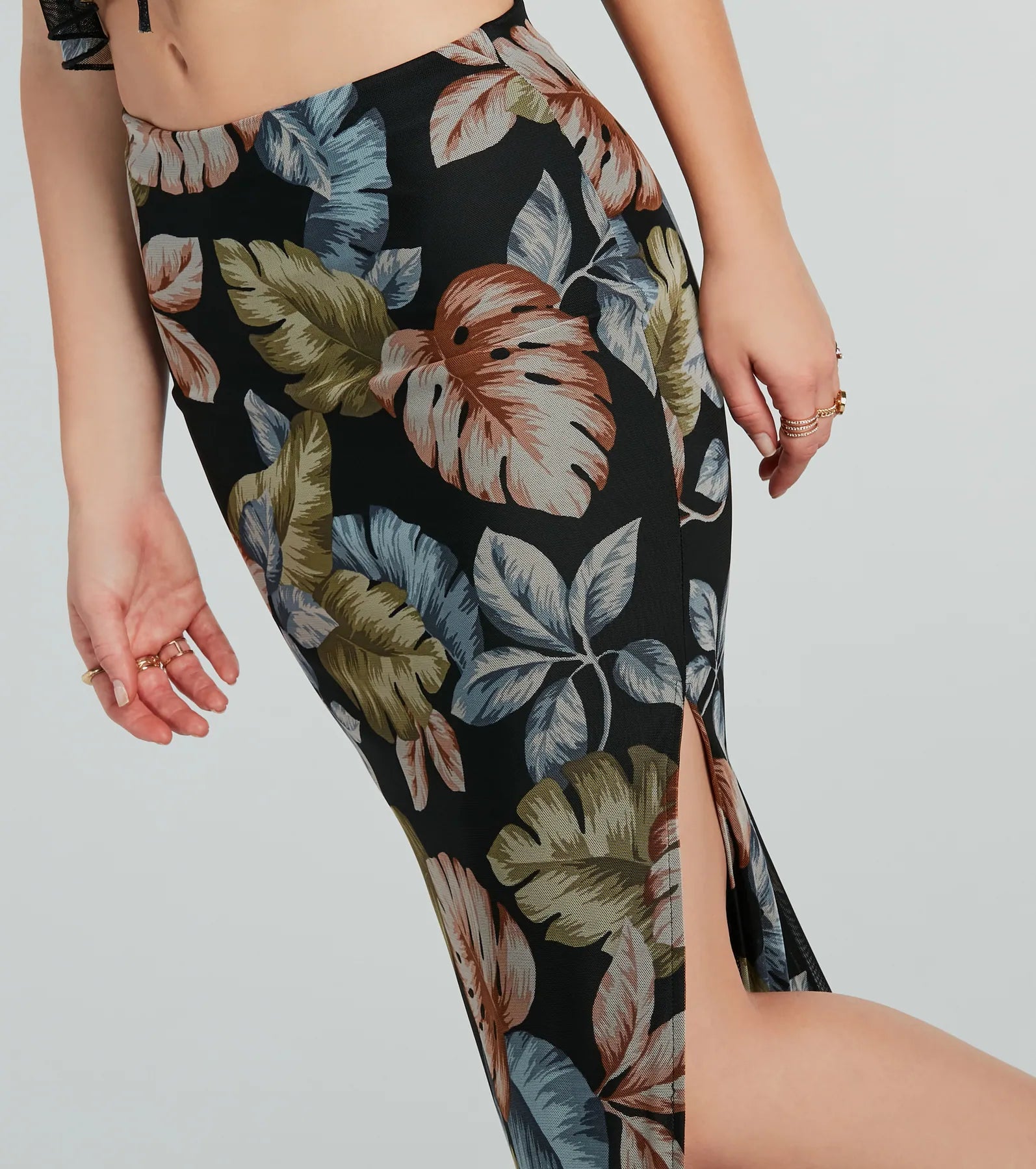 Gorgeous Getaway Tropical Print Maxi Skirt