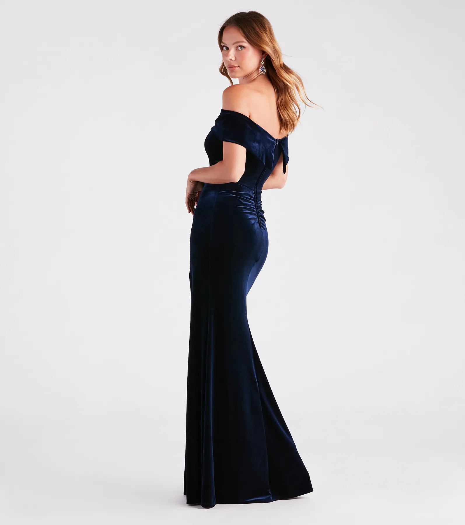 Jane Formal Velvet Off-The-Shoulder Dress