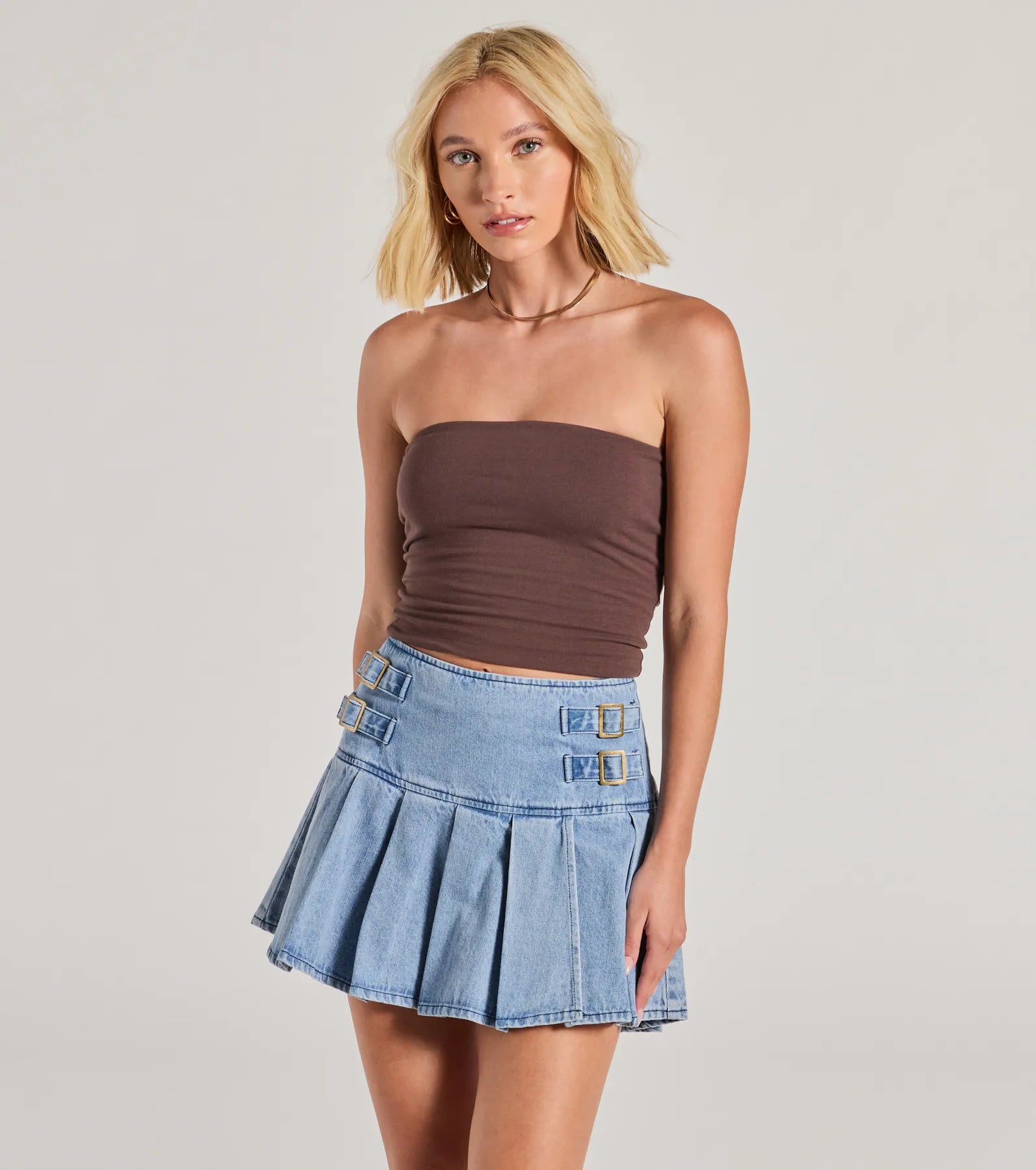 Daytime Perfect Strapless Tube Crop Top