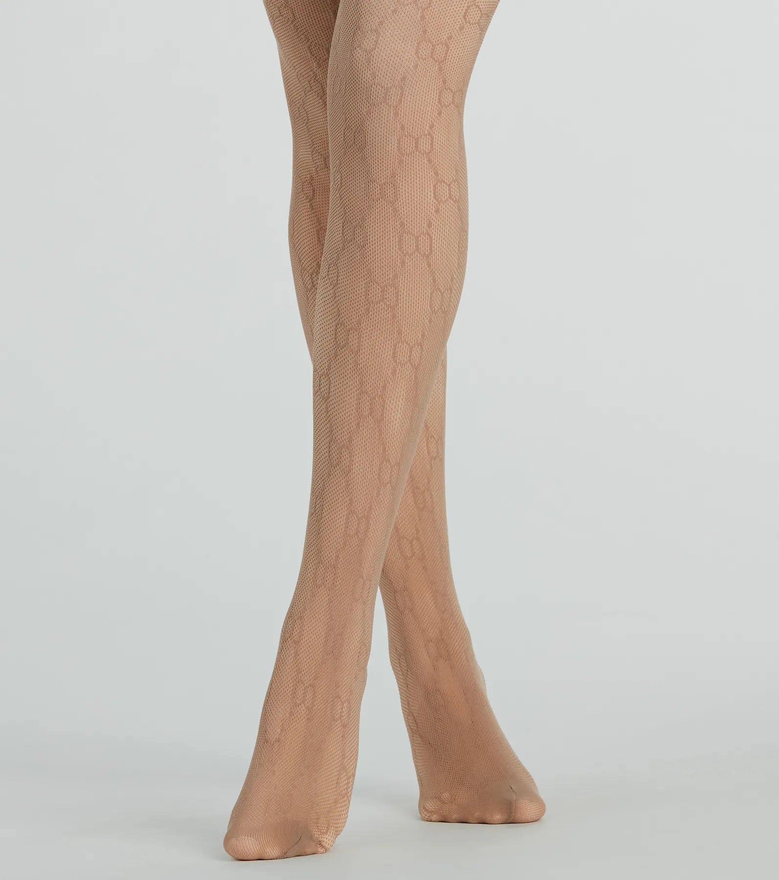 Trendy Allure Faux Sheer O-Ring Tights