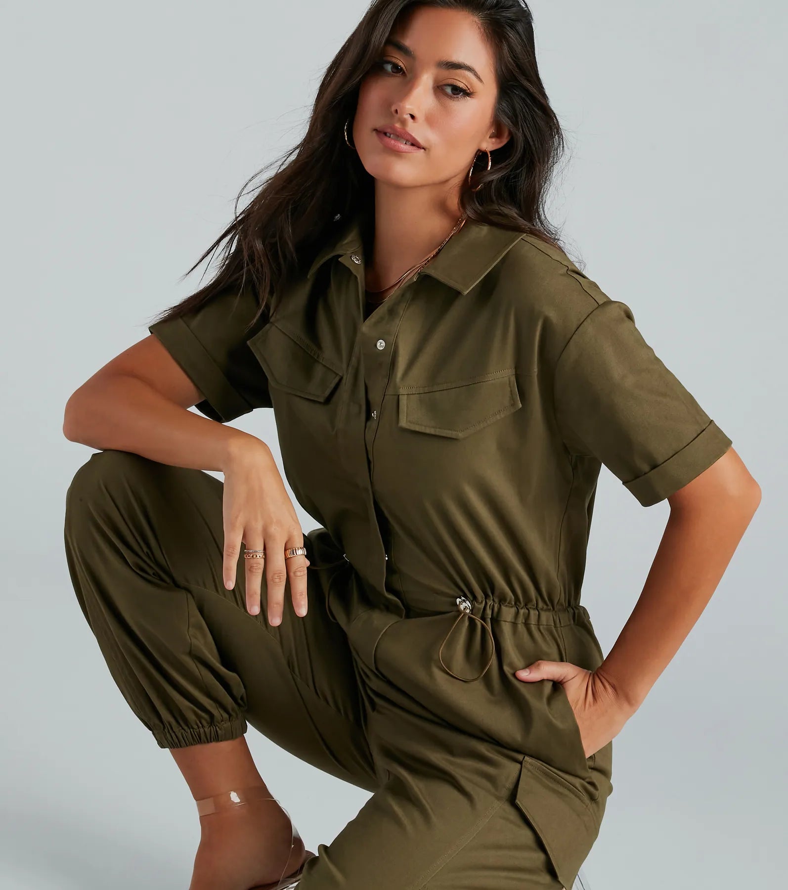 Everyday Utility Cargo Jogger Jumpsuit