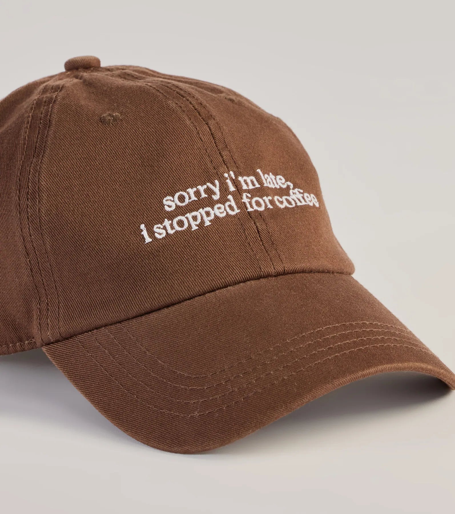 Sorry I'm Late, I Stopped For Coffee Baseball Cap