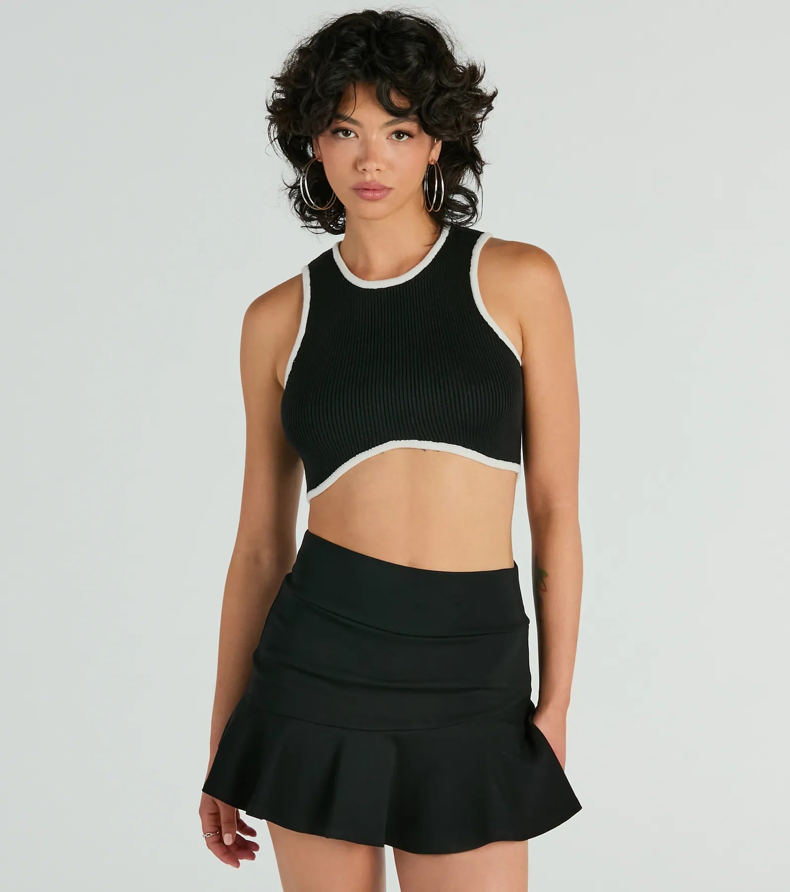 Sensational Sight High-Rise Ruffle Mini Skort