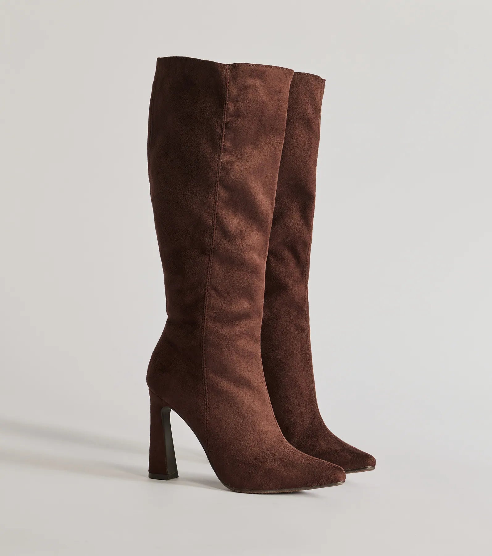 Chic Element Faux Suede Under-The-Knee Boots