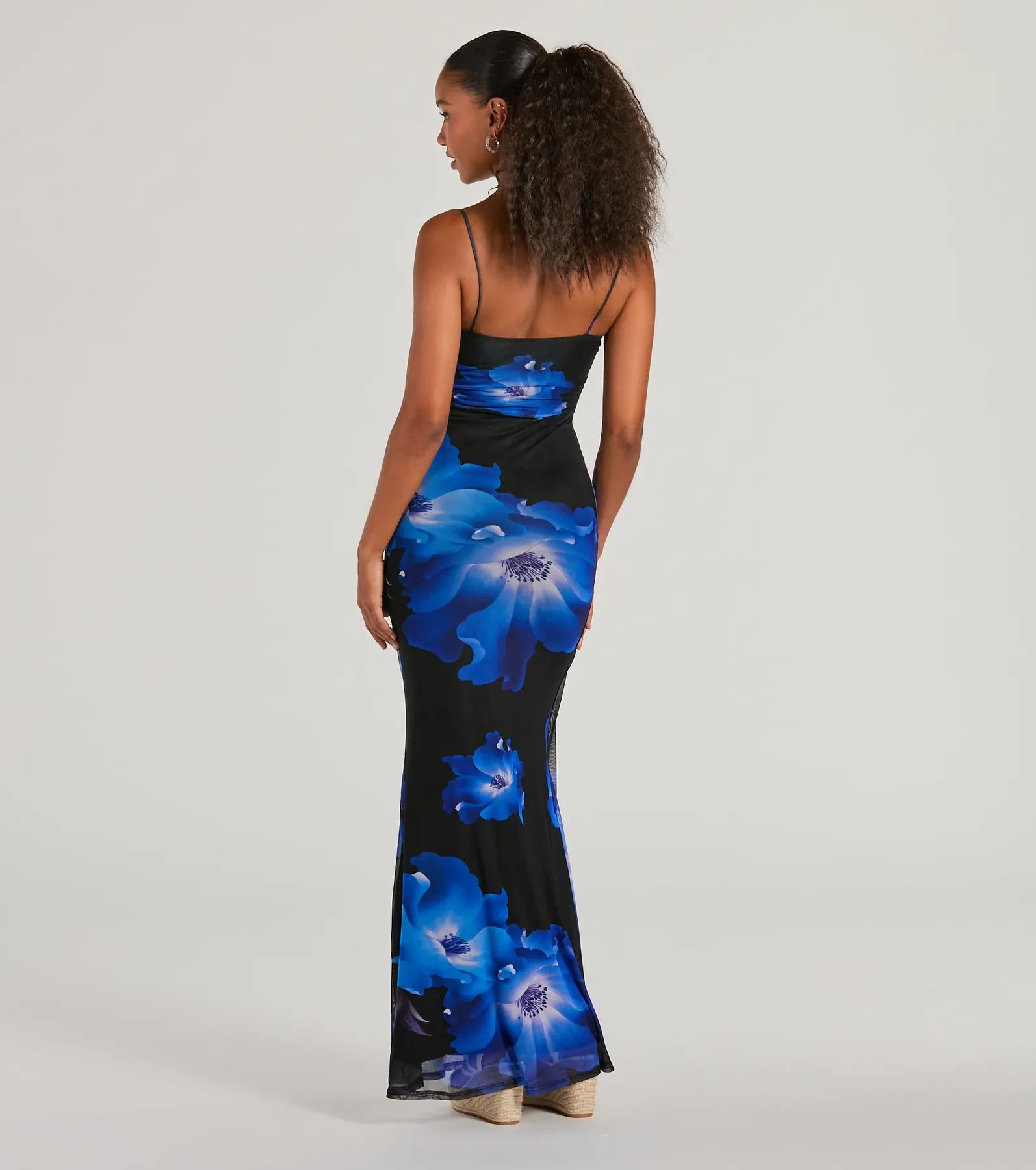 Romance That Wows Large Blossom Floral Maxi Dress