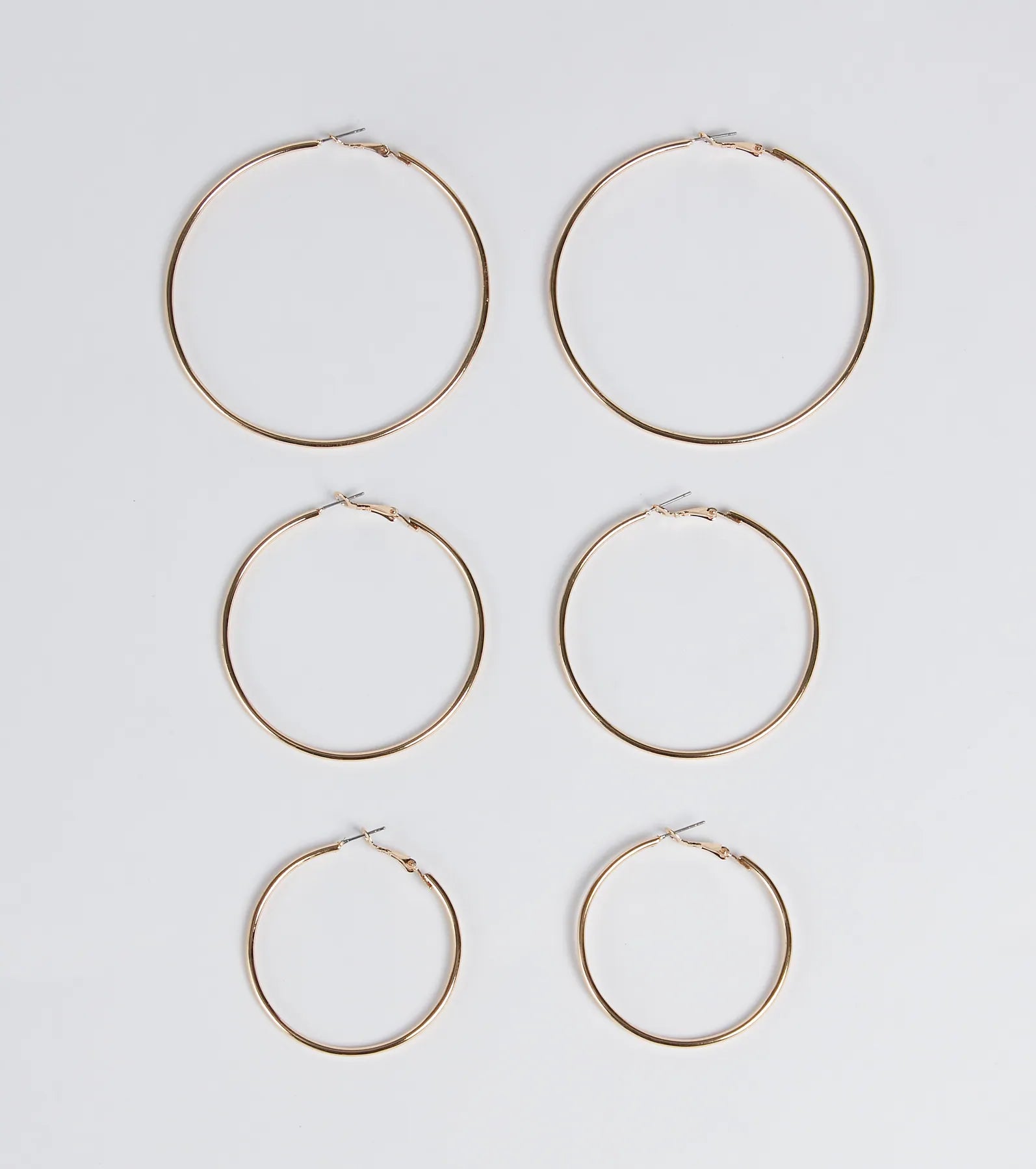 Essential Three-Pack Hoop Earrings Set