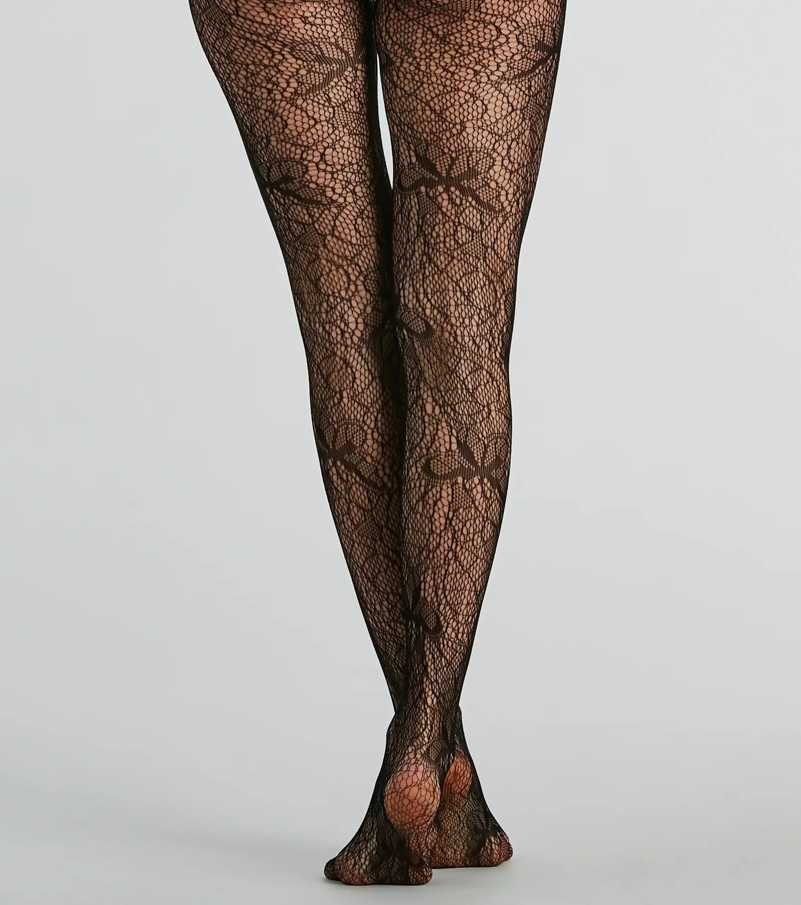 Butterfly Charm Lace Fishnet Tights